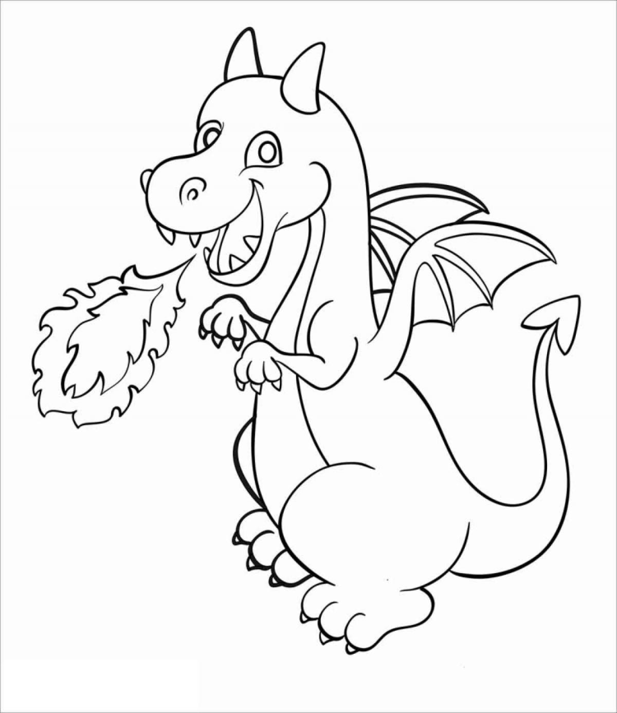 Amazing dragon coloring pages for kids