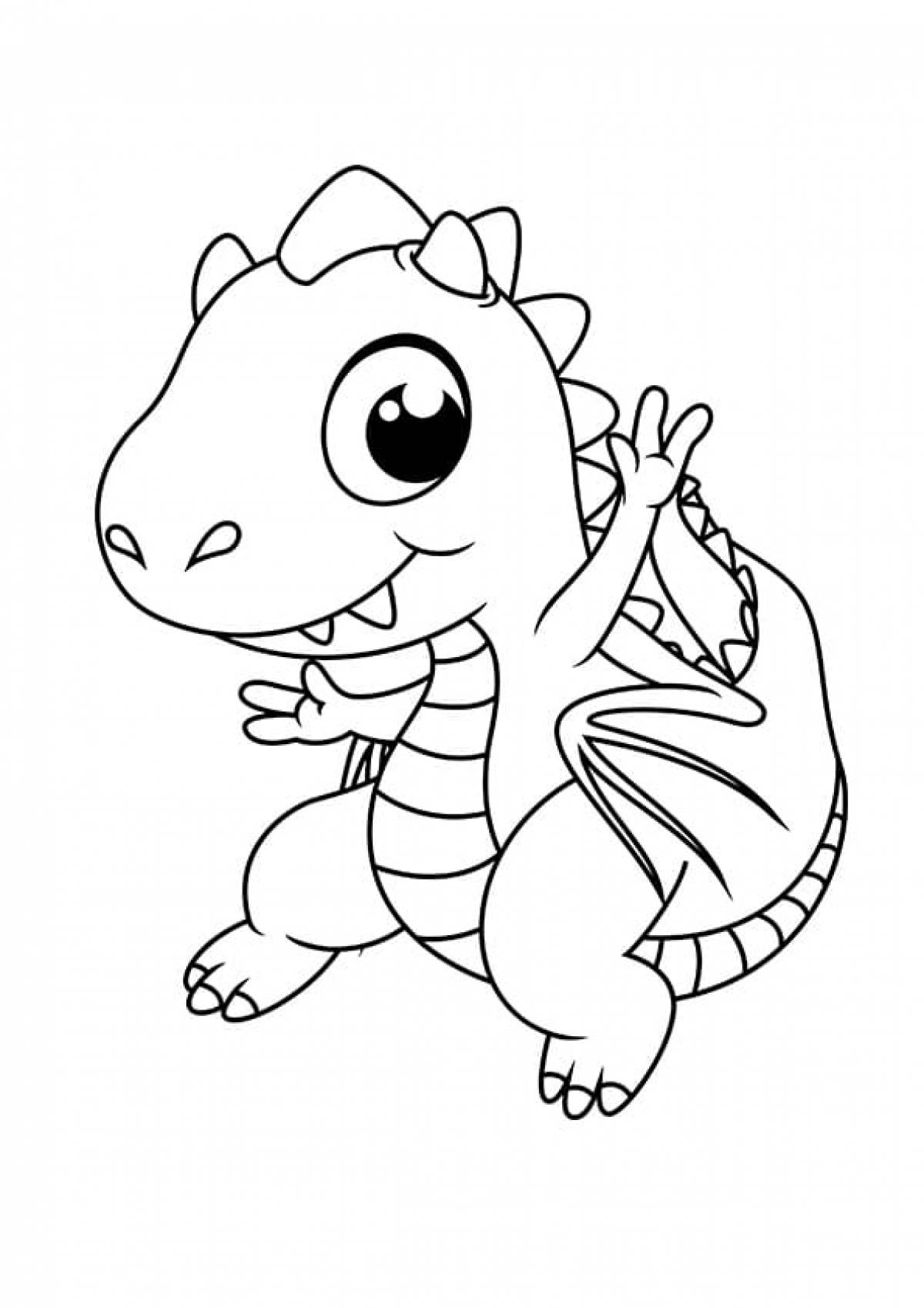 Wonderful coloring dragons for kids