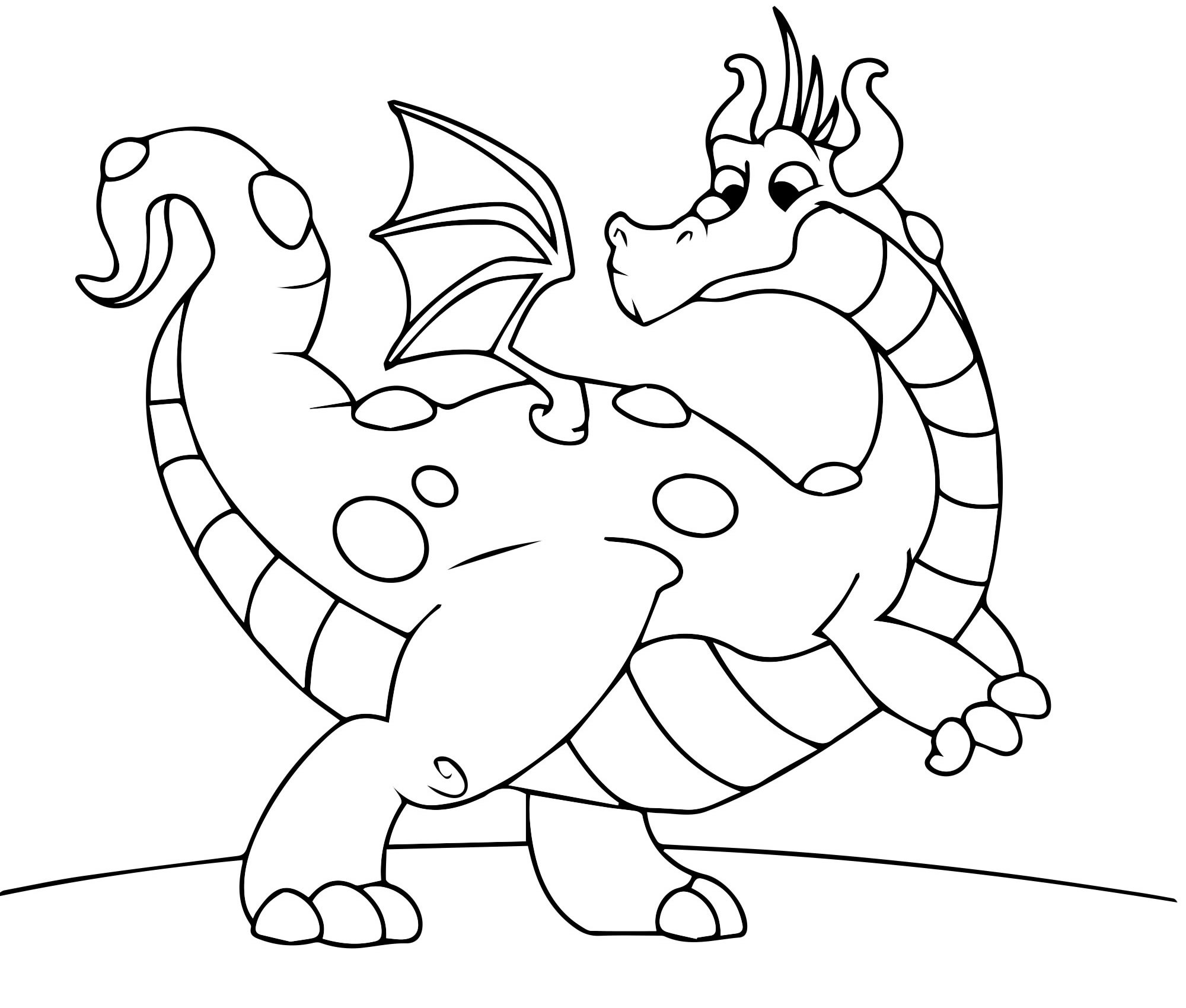 Unique dragons coloring pages for kids