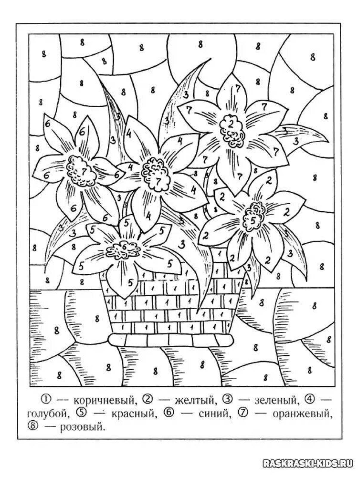 Fun coloring for girls by numbers