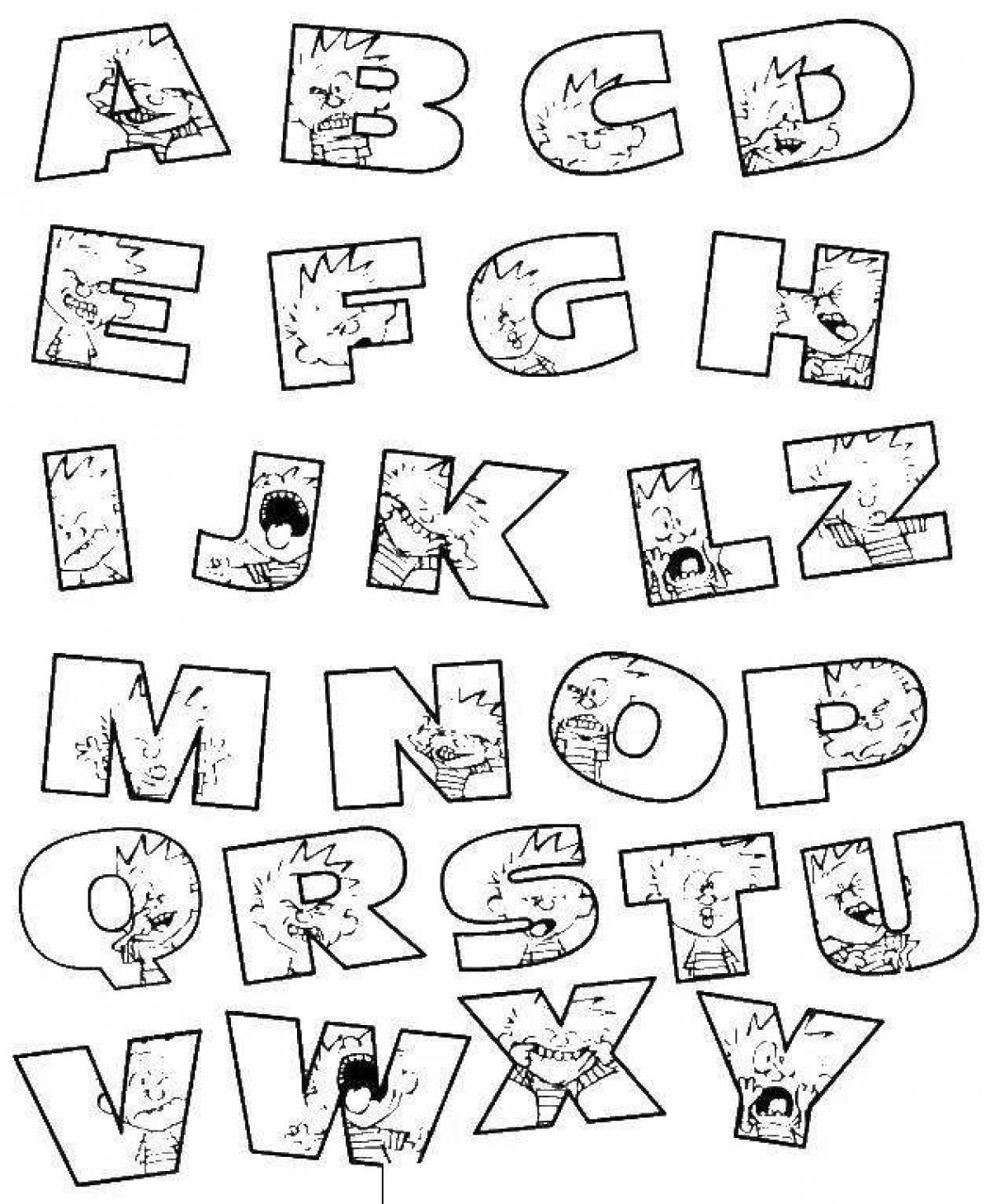 английский алфавит раскраска для детей в картинках распечататьAmelica