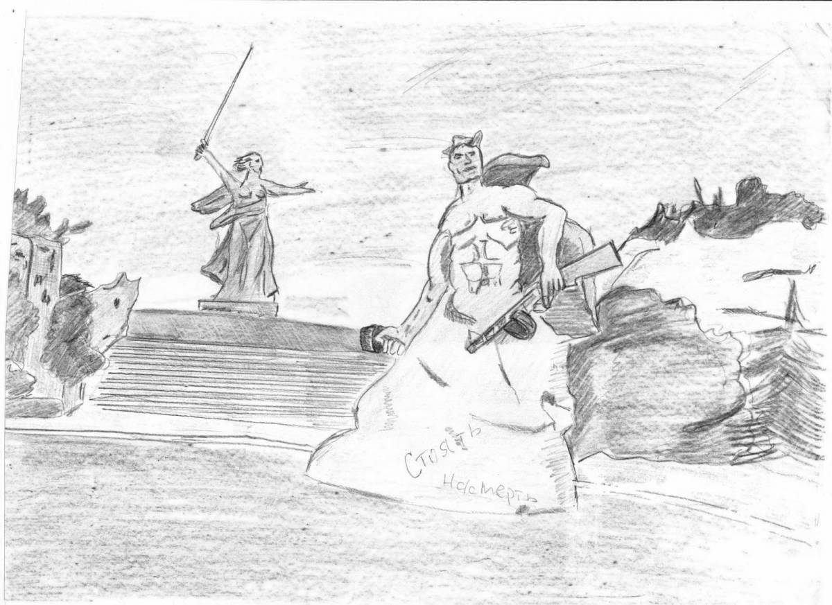 Photo Coloring bright battle of Stalingrad