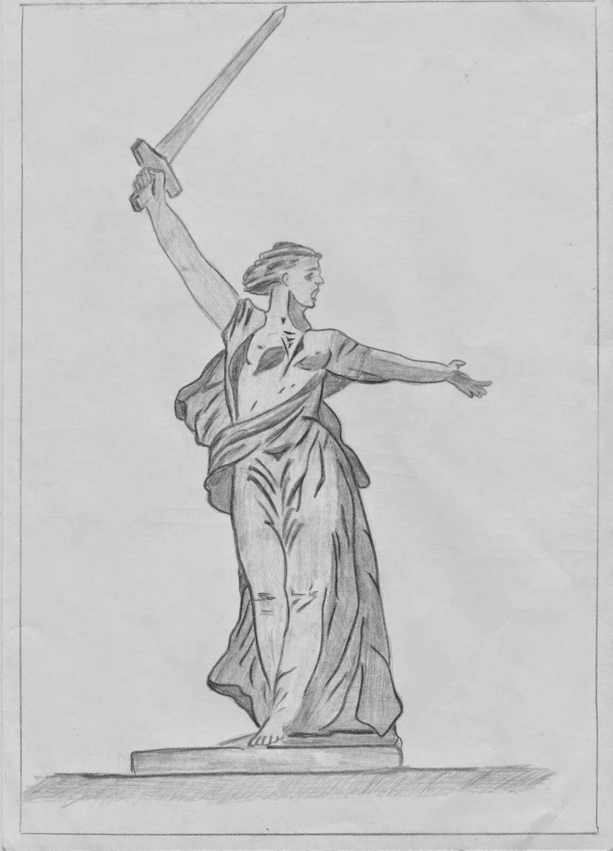 Photo Coloring book dazzling battle of Stalingrad