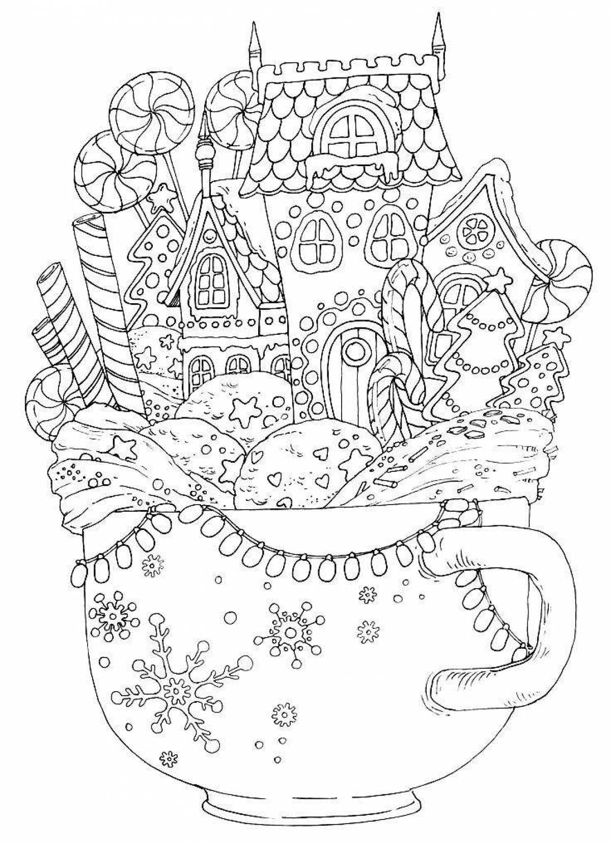 Live New Year antistress coloring book
