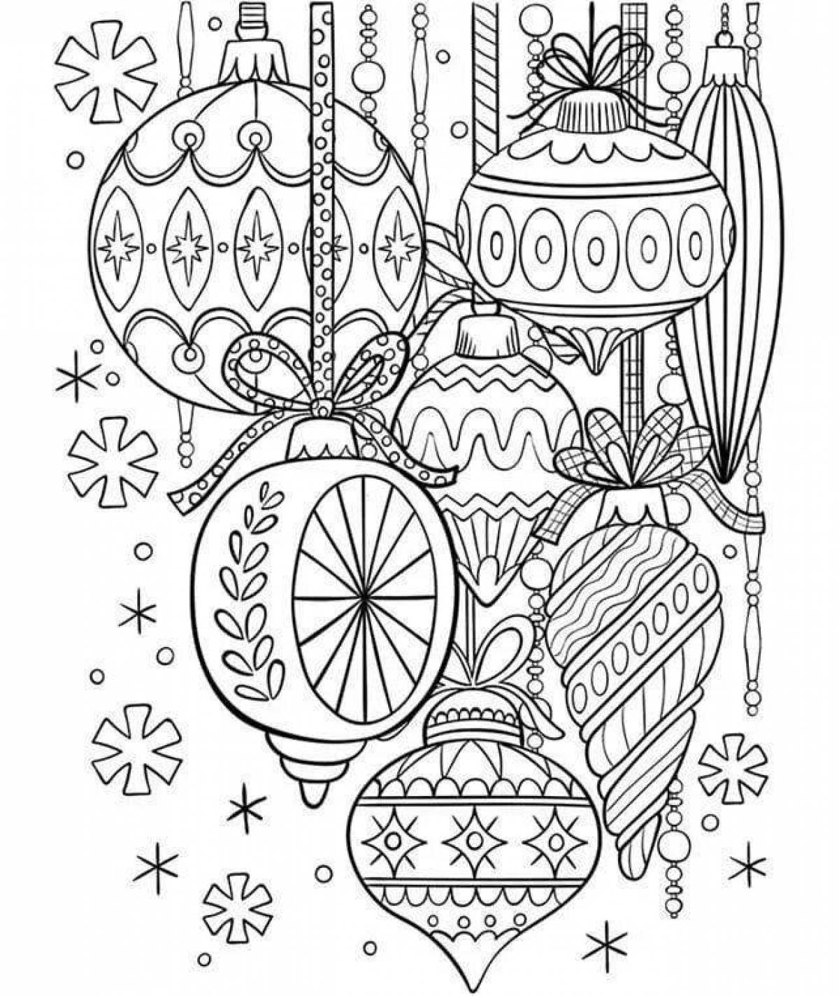 Adorable Christmas anti-stress coloring book