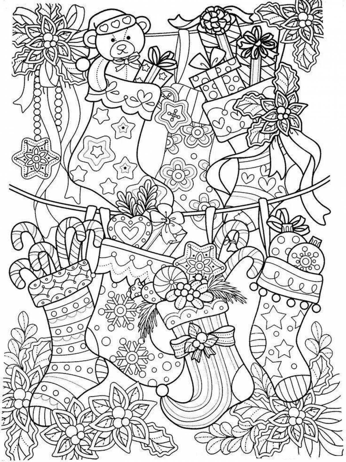 Amazing Christmas anti-stress coloring book