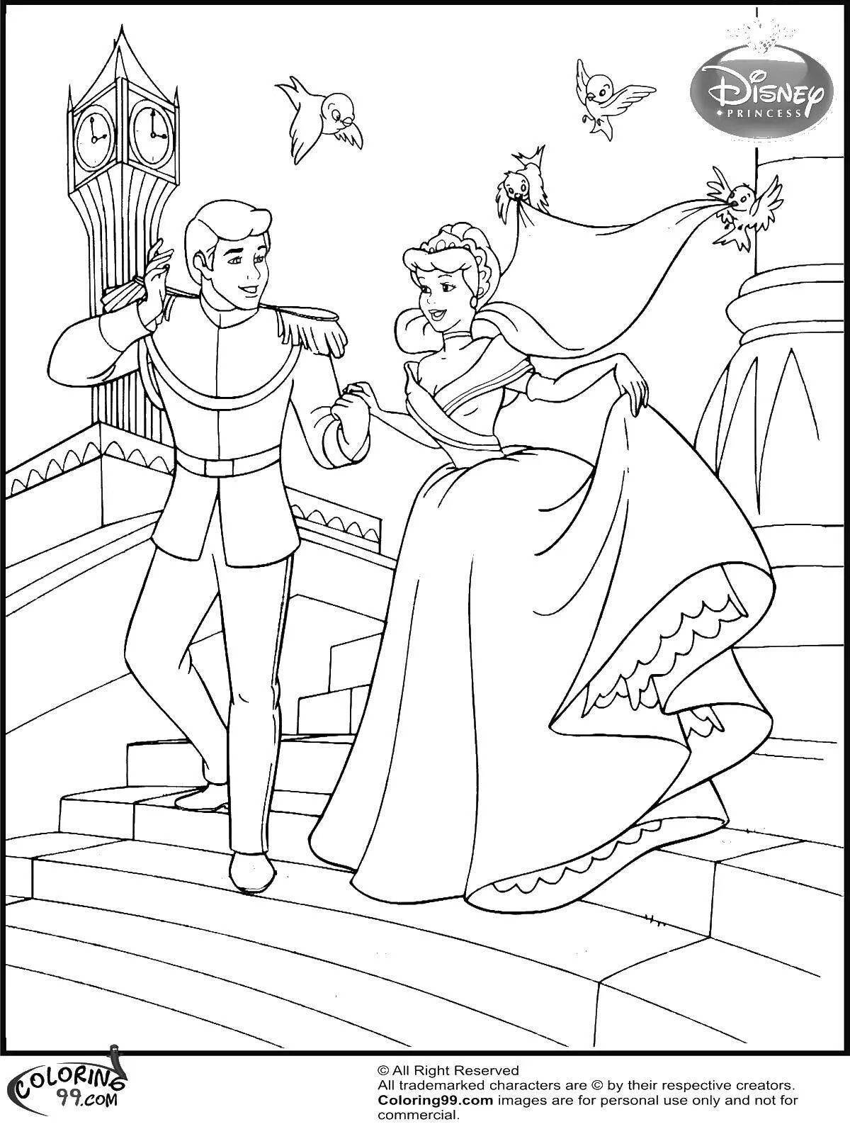 Princess and prince coloring book for kids