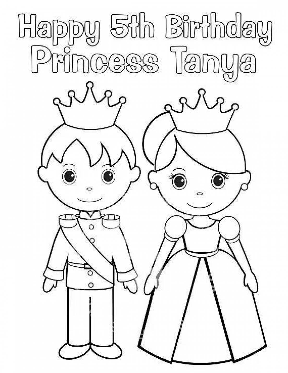Generous princess and prince coloring book for kids
