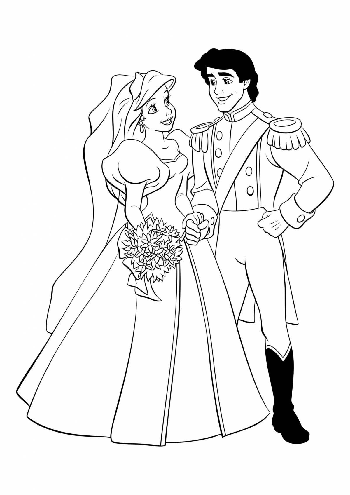 Splendor coloring princess and prince for kids