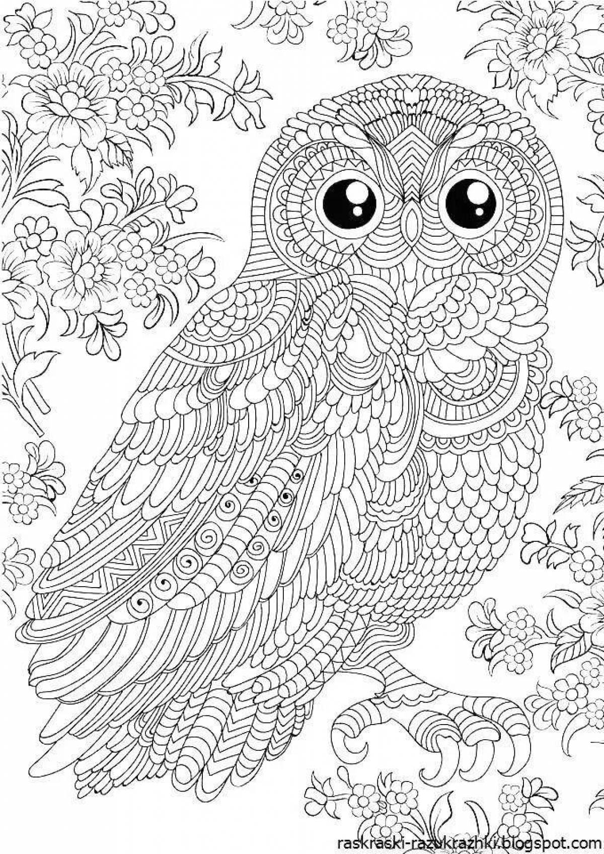 Exotic coloring book for girls 9-10 years old