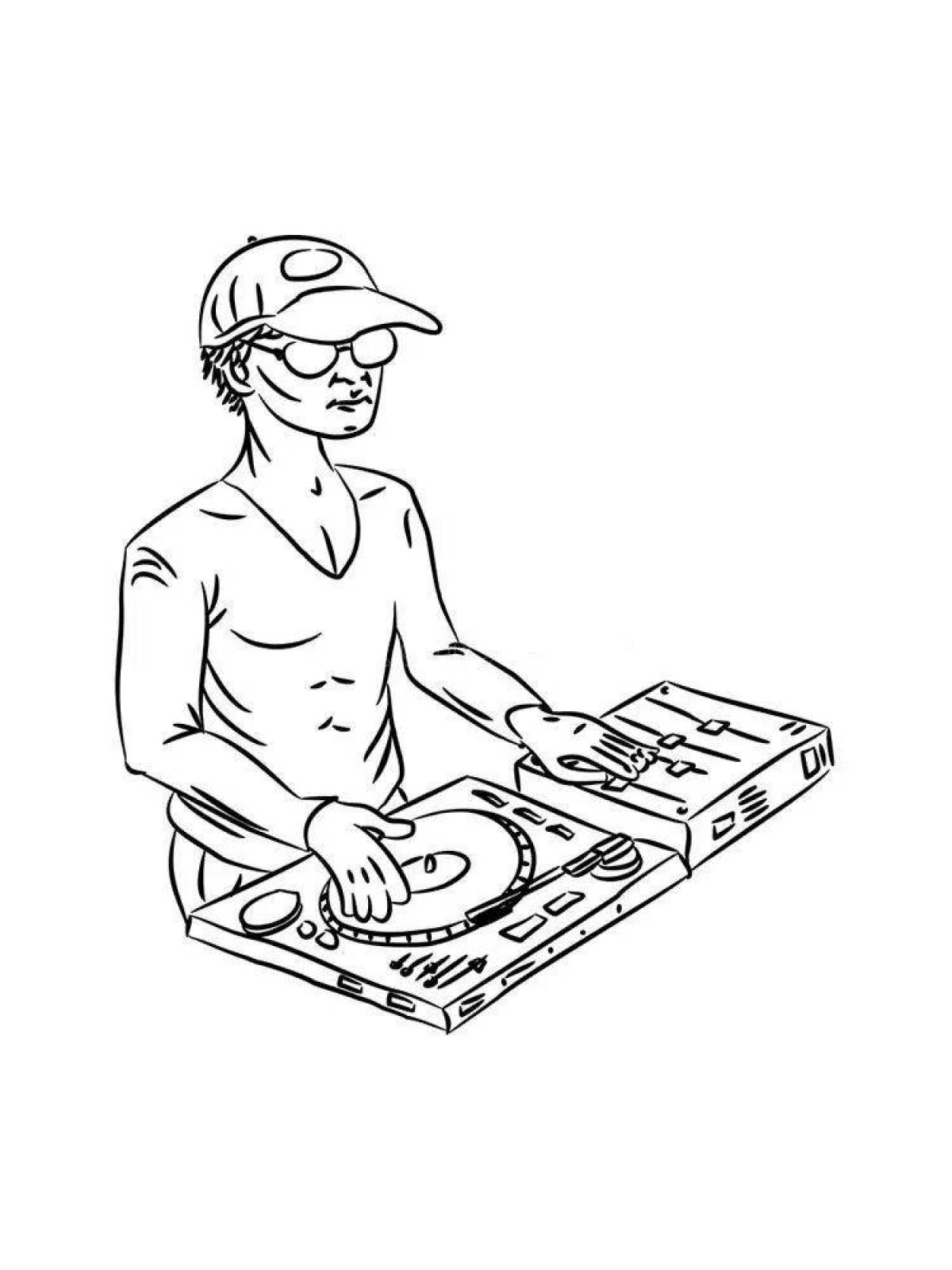 Gorgeous dj coloring book