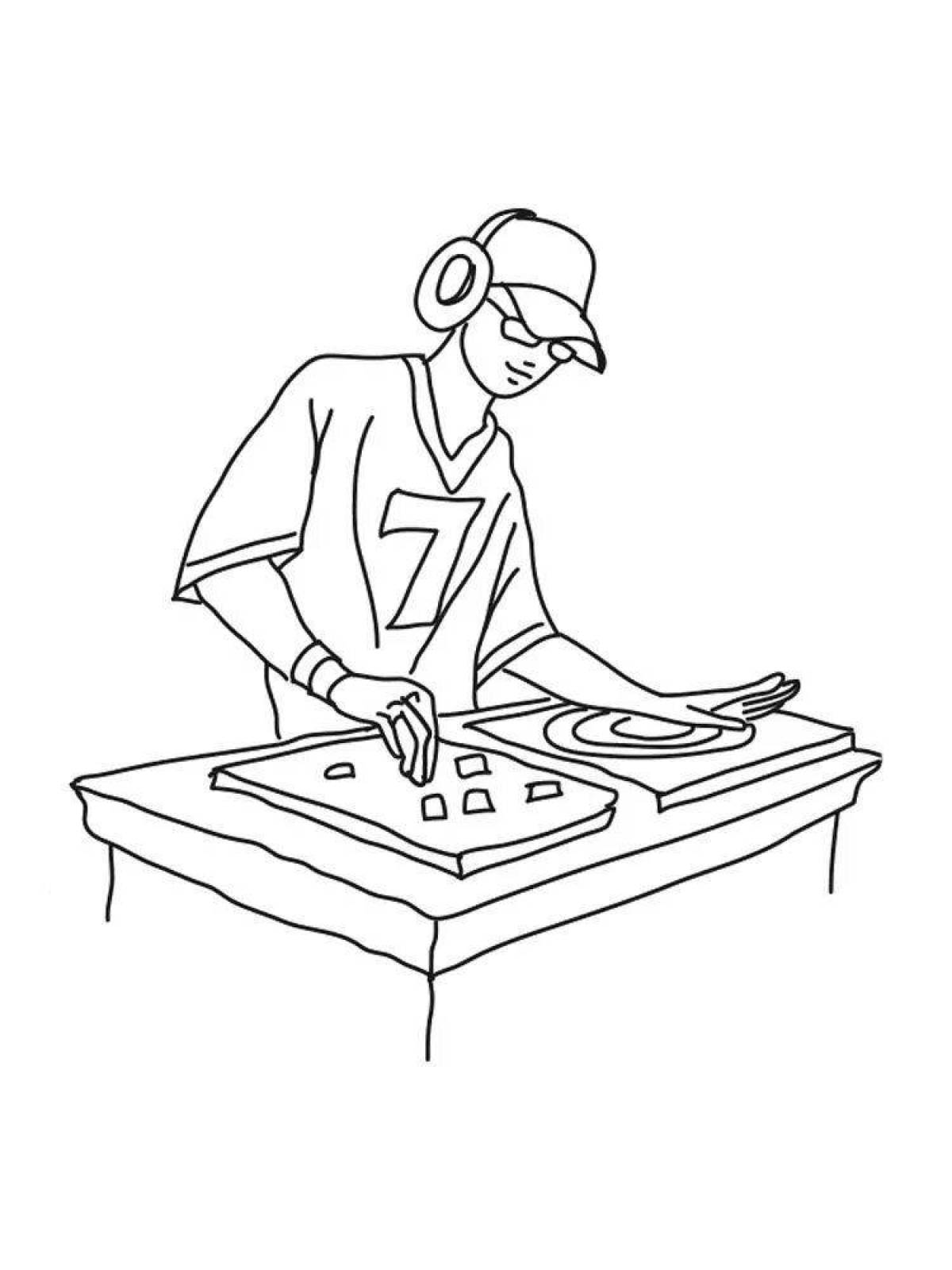 Amazing DJ coloring book