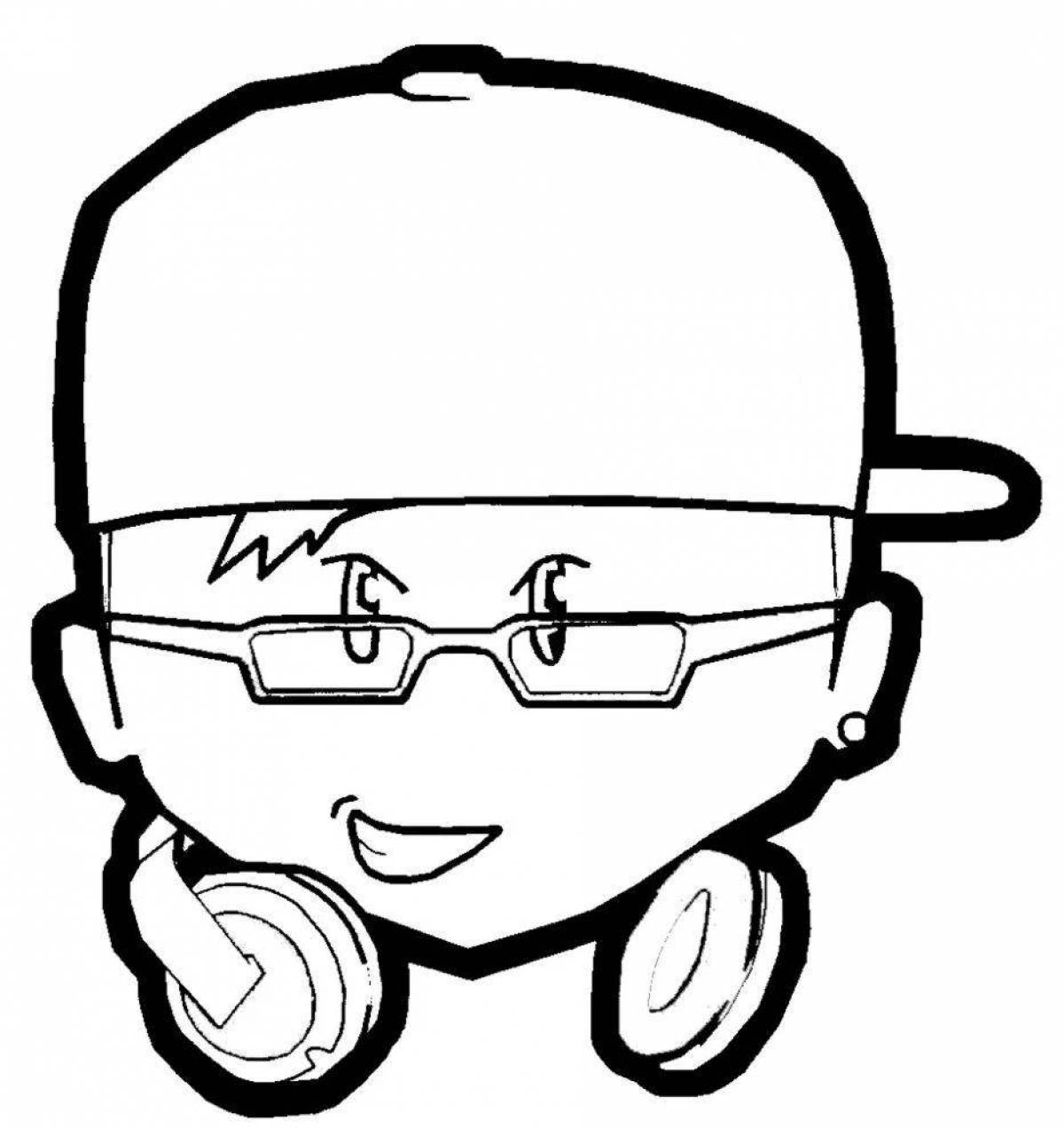 DJ coloring pages with crazy color