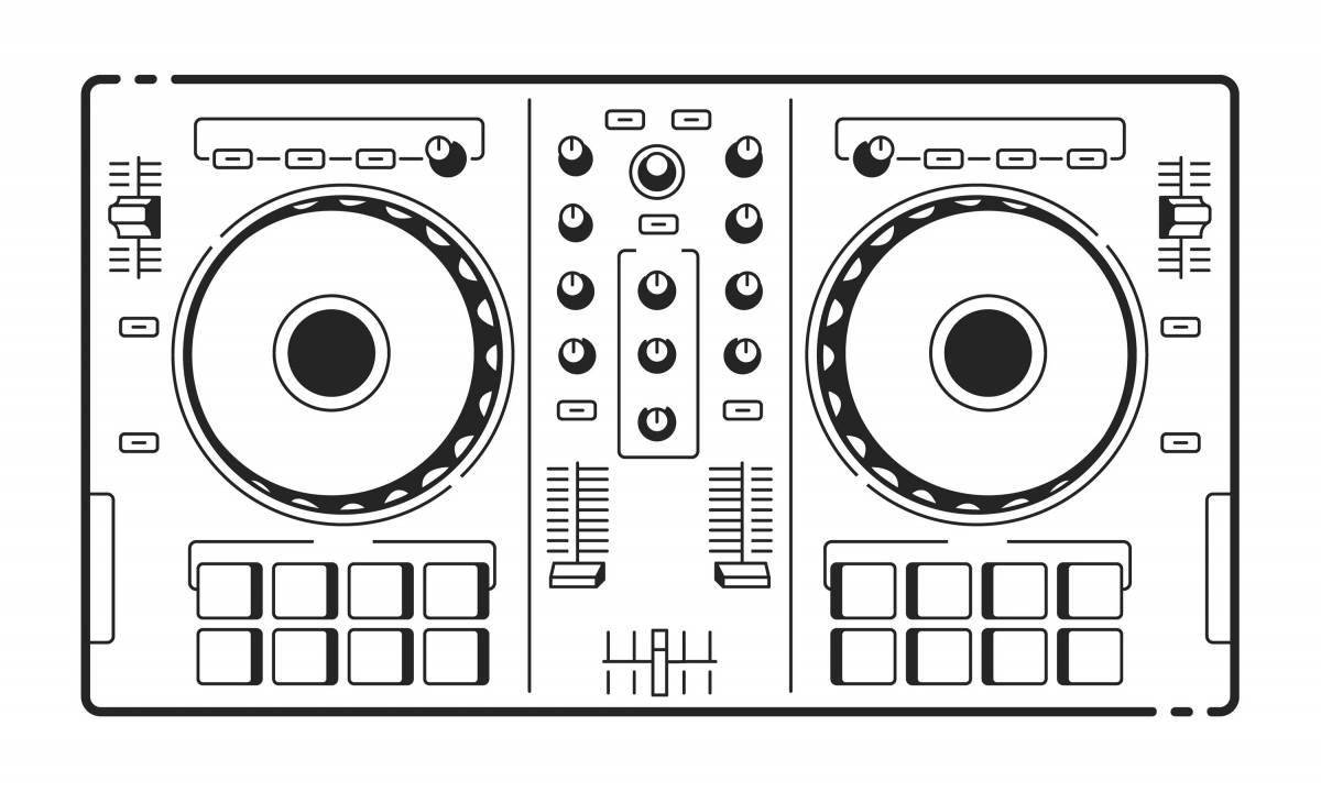 Color-fantastic dj coloring page