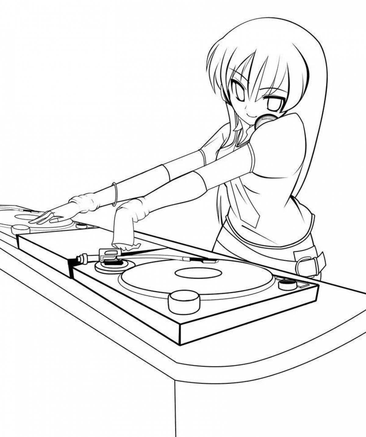 Color frenzy dj coloring book