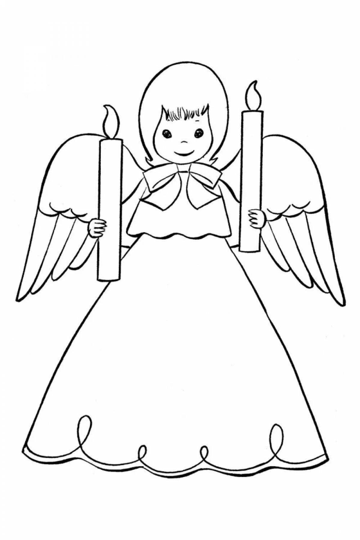 Delightful coloring angel