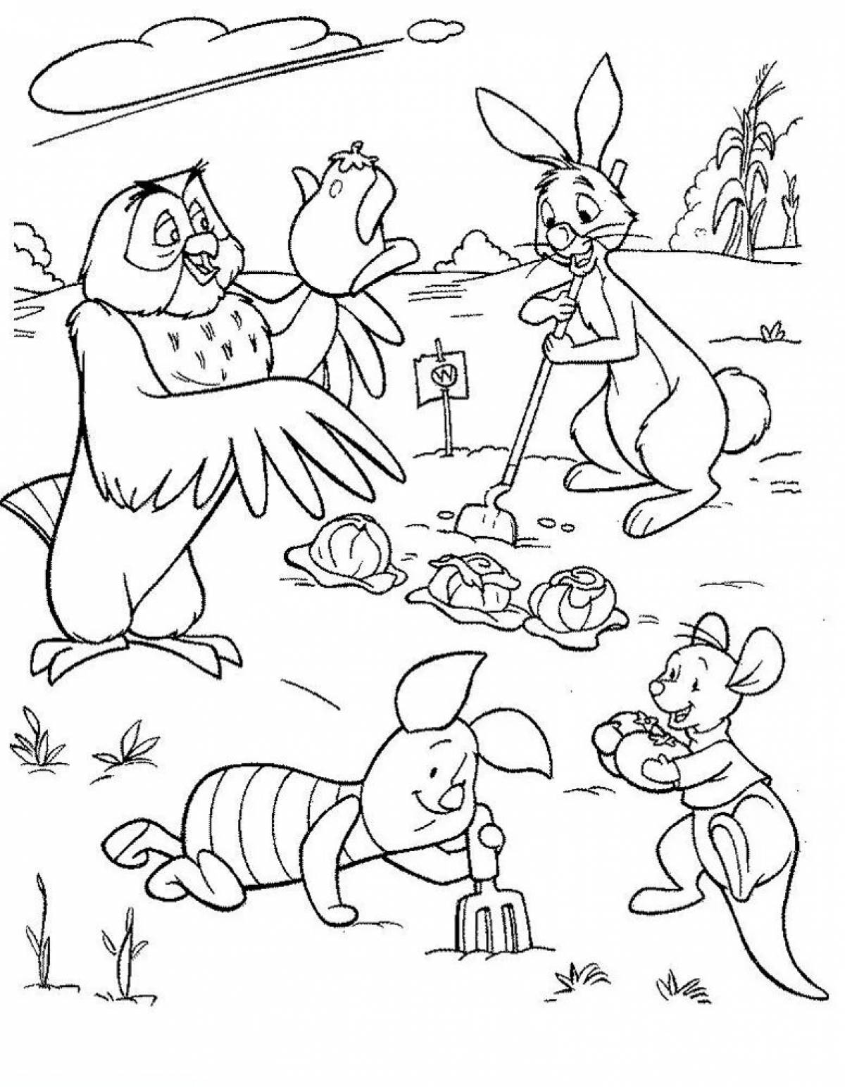 Захватывающий сюжет раскраски