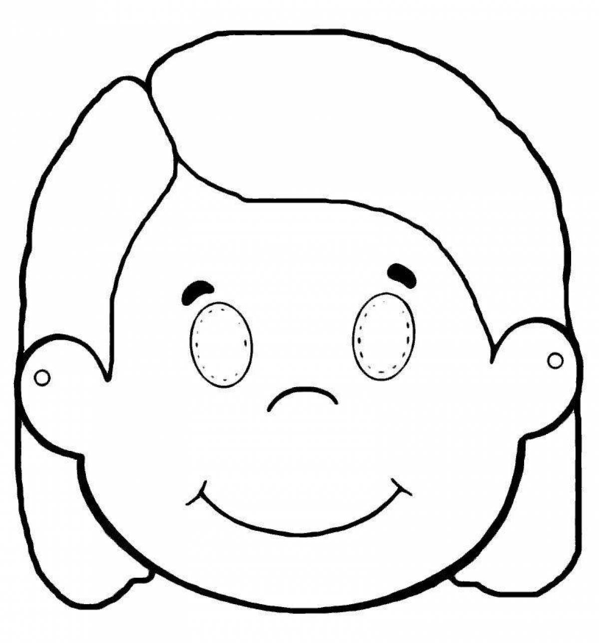 Shining head coloring page