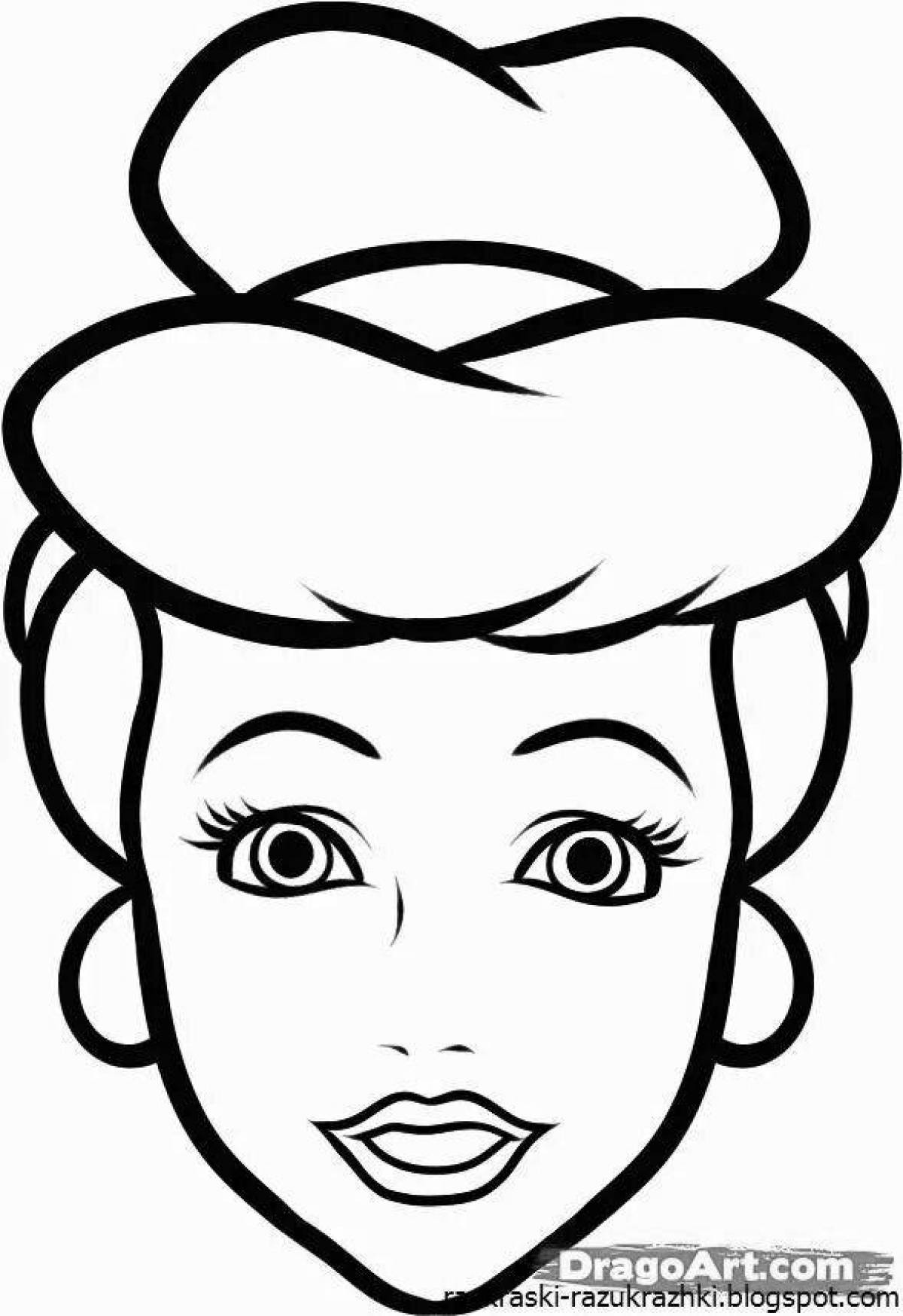 Charming head coloring page