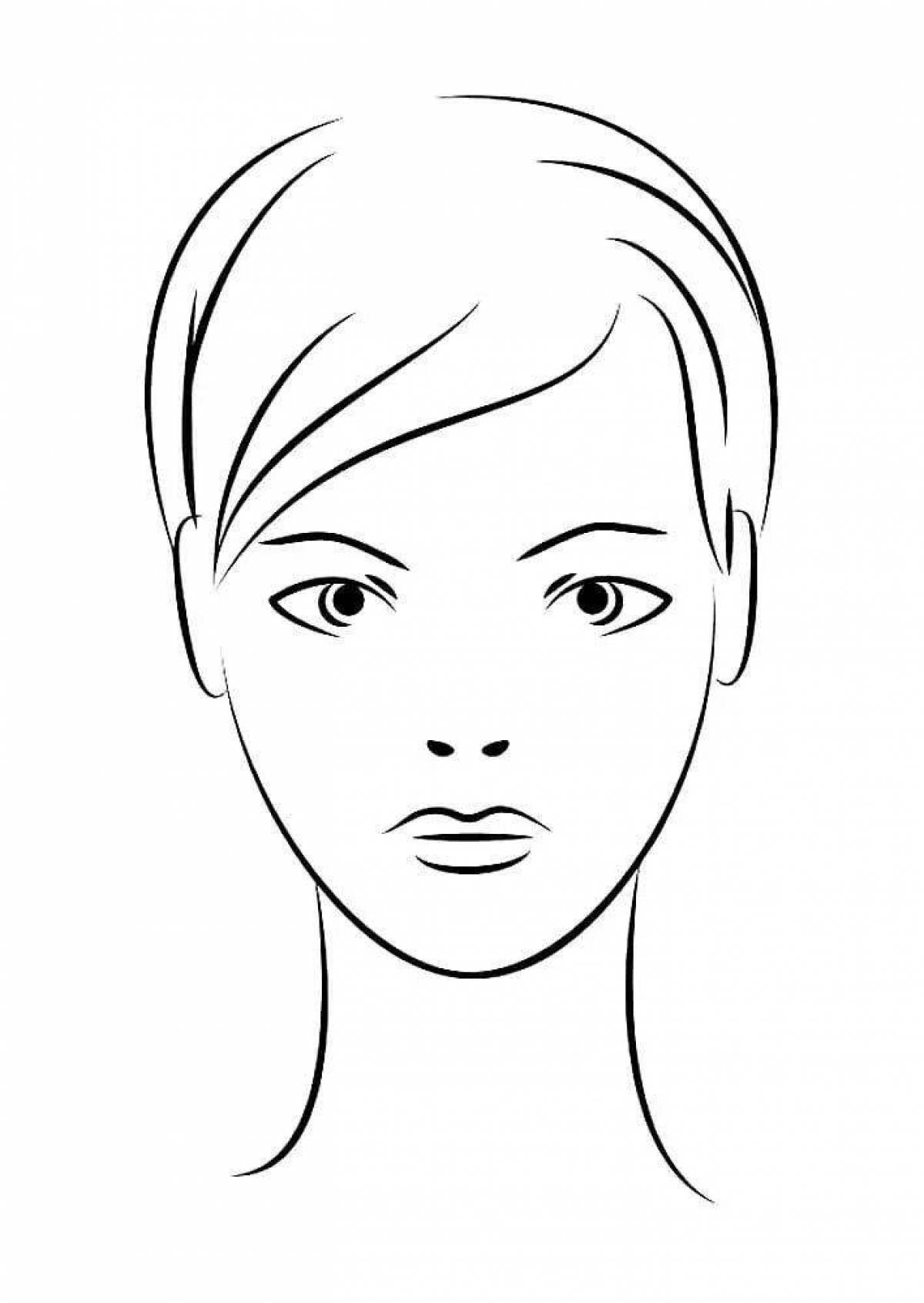 Сладкая раскраска голова страницы