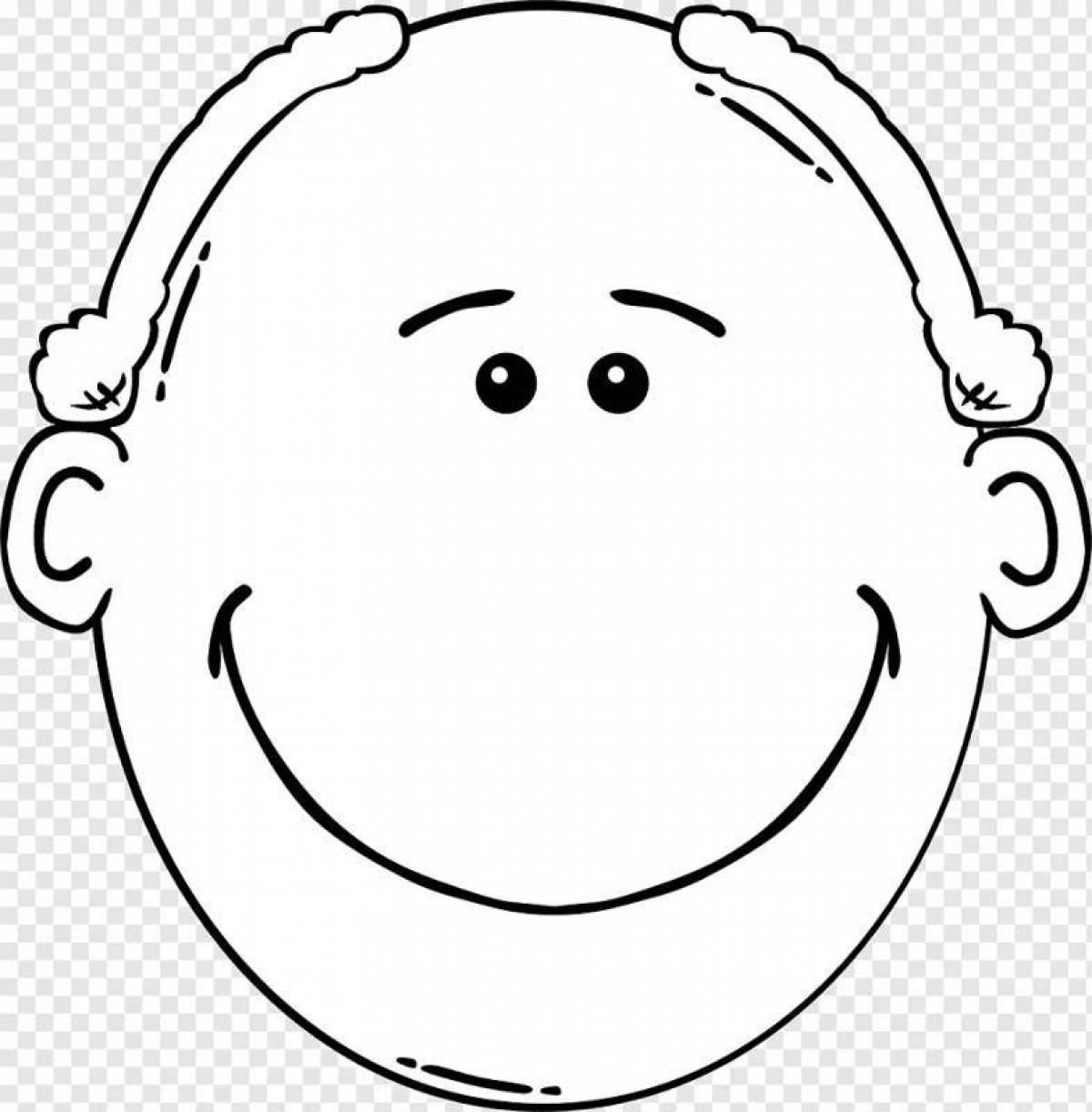 Innovative head coloring page