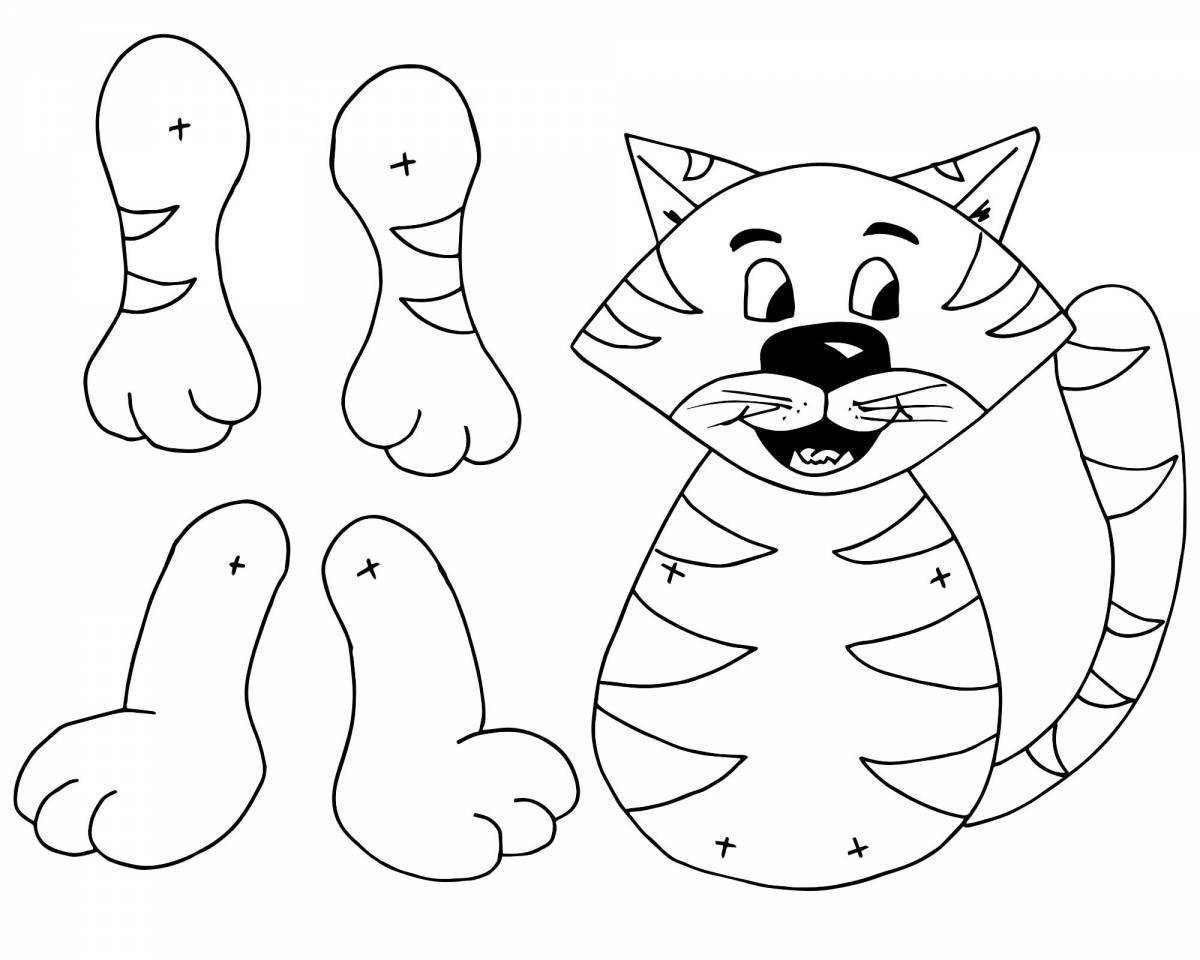 A fun coloring book with appliqué