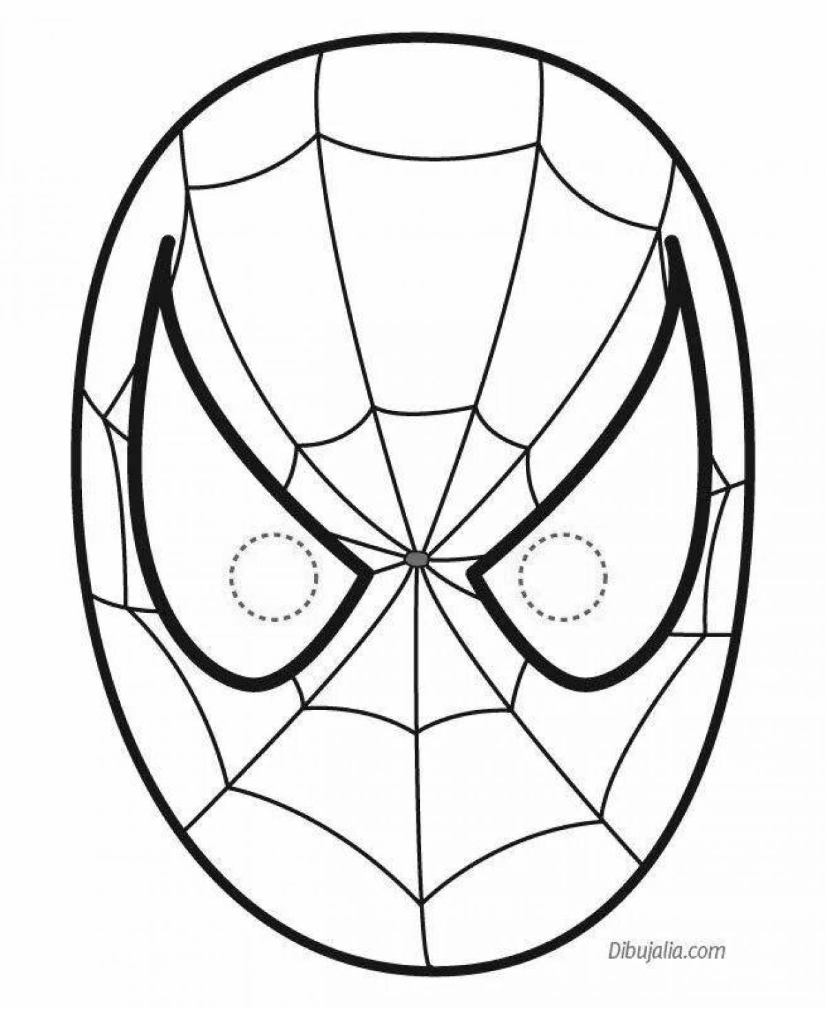 Маска человека паука для разукрашивания