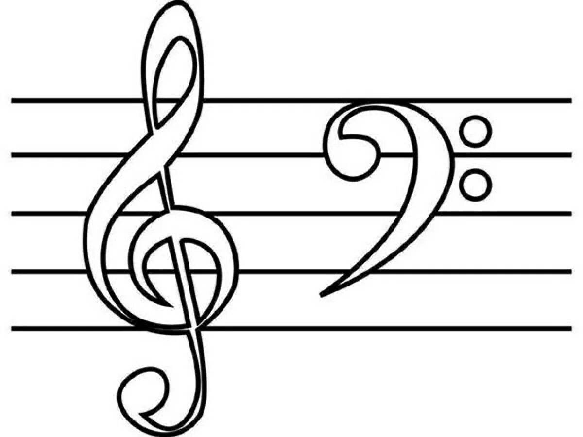 Скрипичный ключ рисунок для детей поэтапно