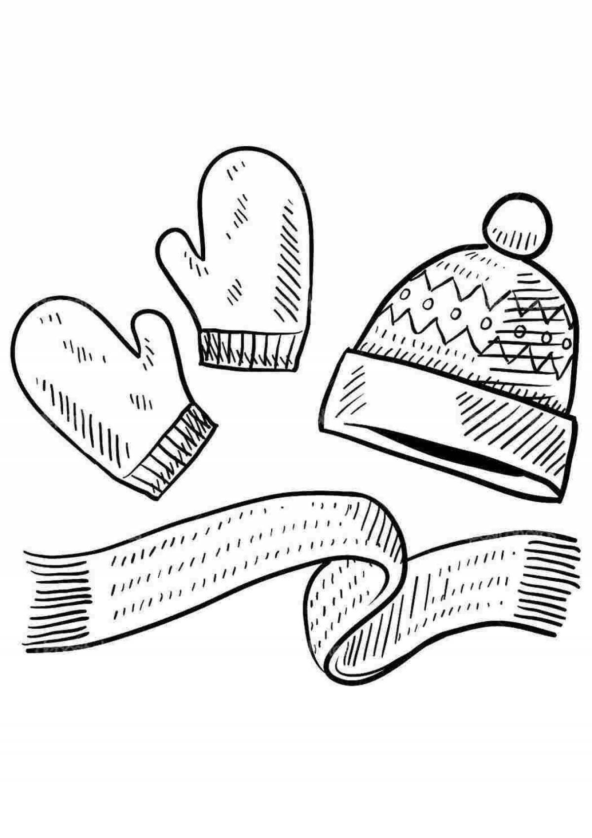 Картинки шапки раскраски