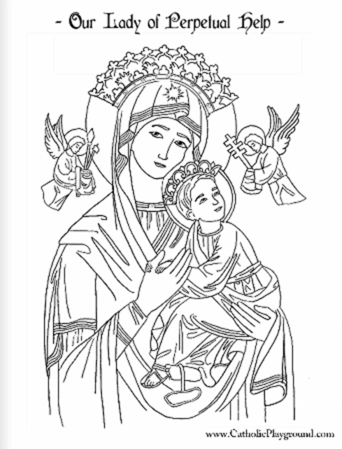 Эскиз иконы Божией матери