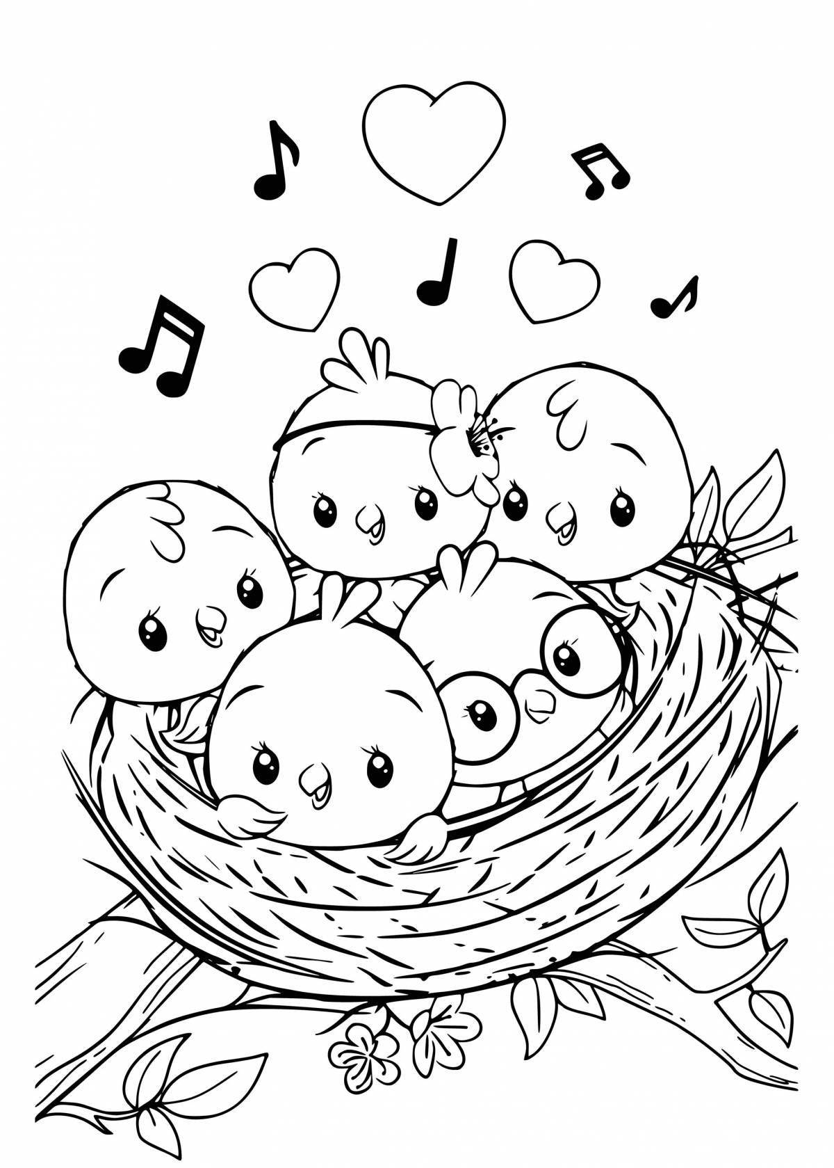 Radiant coloring page cuteness