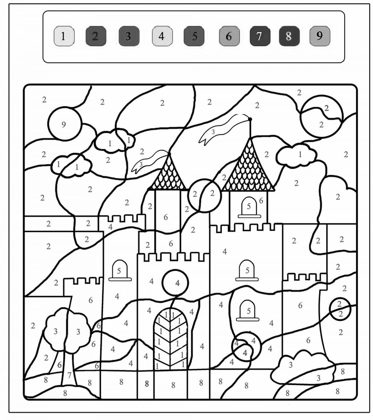 Fun coloring by numbers