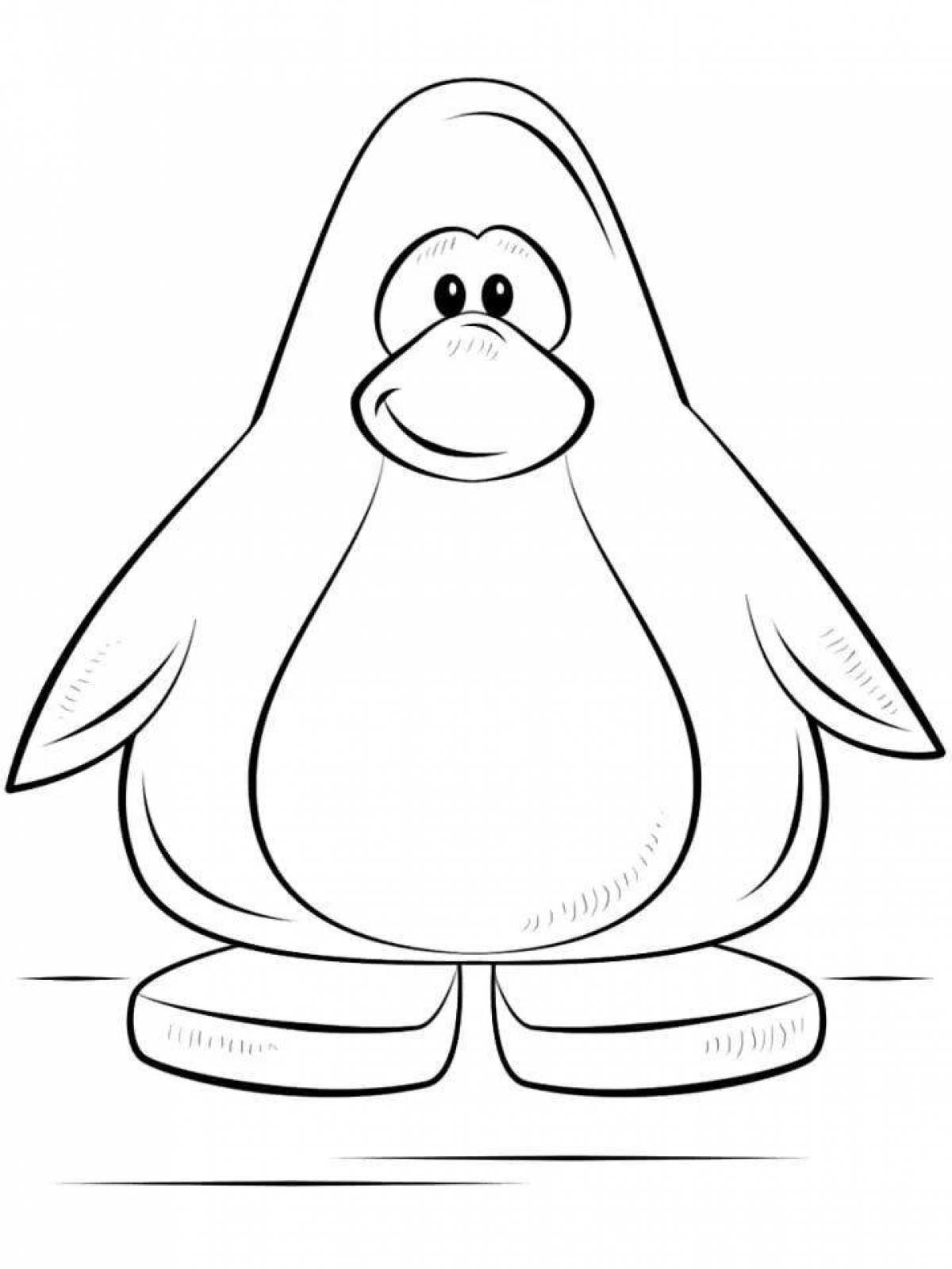 Coloring live penguin