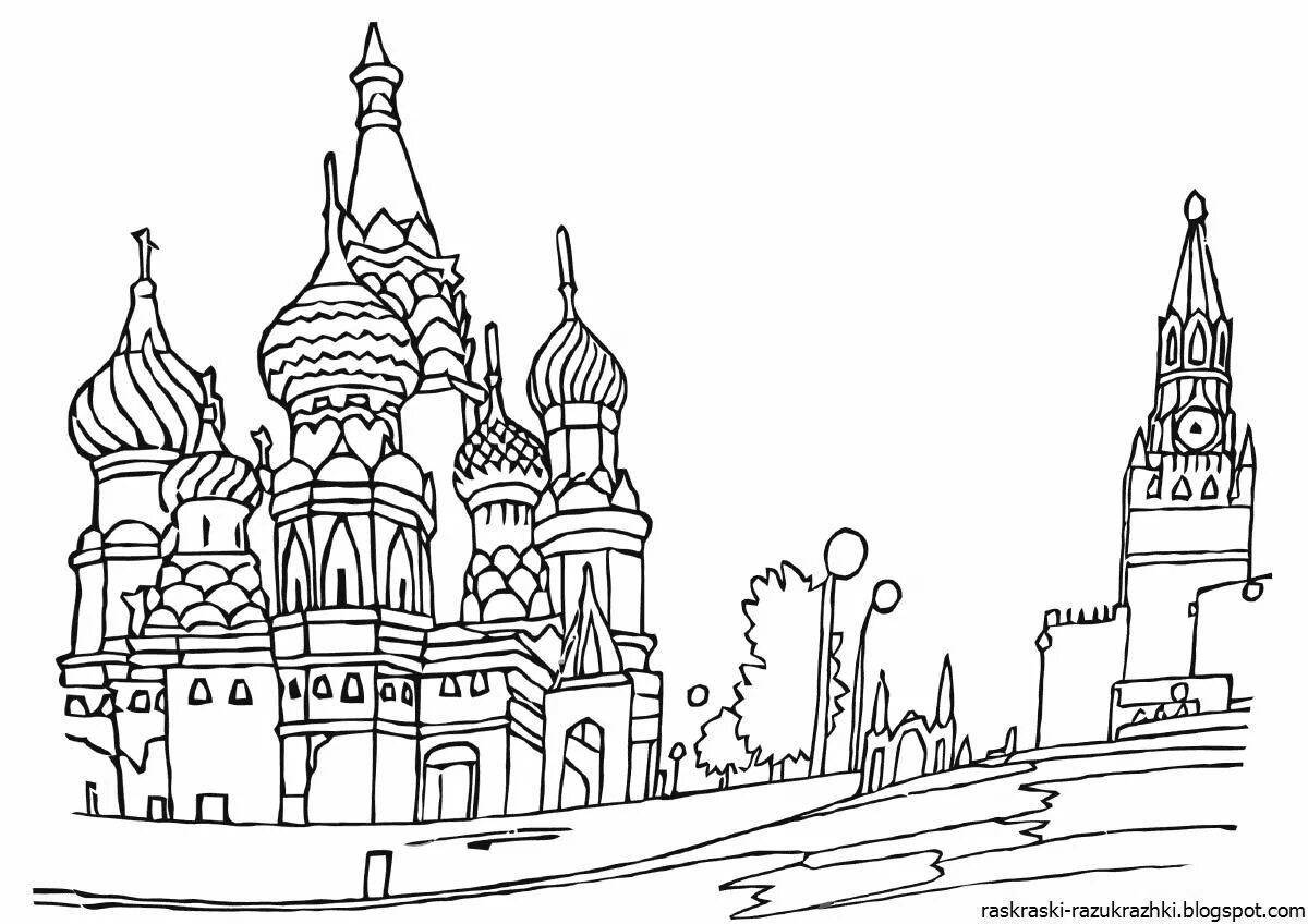 Adorable Russian character coloring page