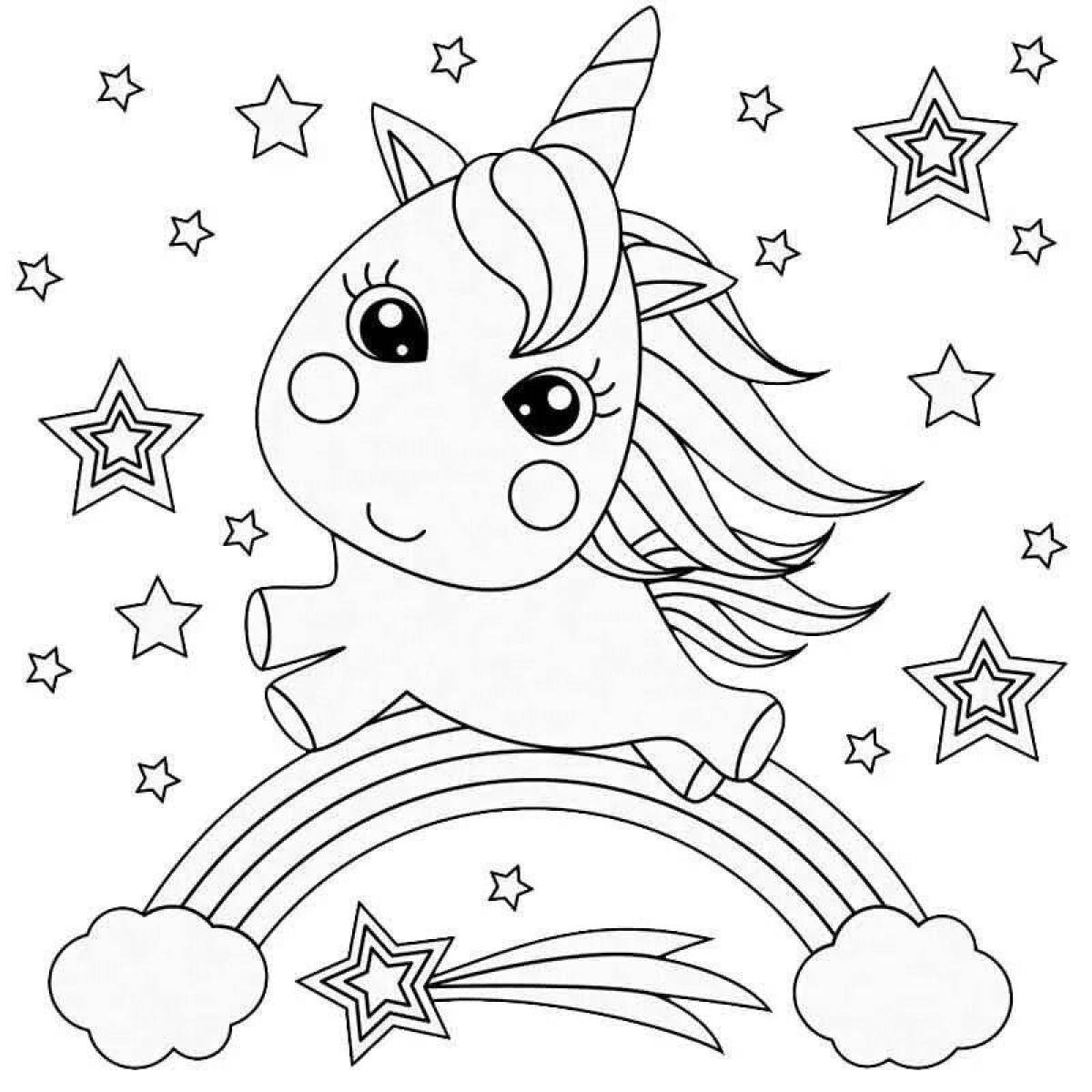 Kitty unicorn glamor coloring book