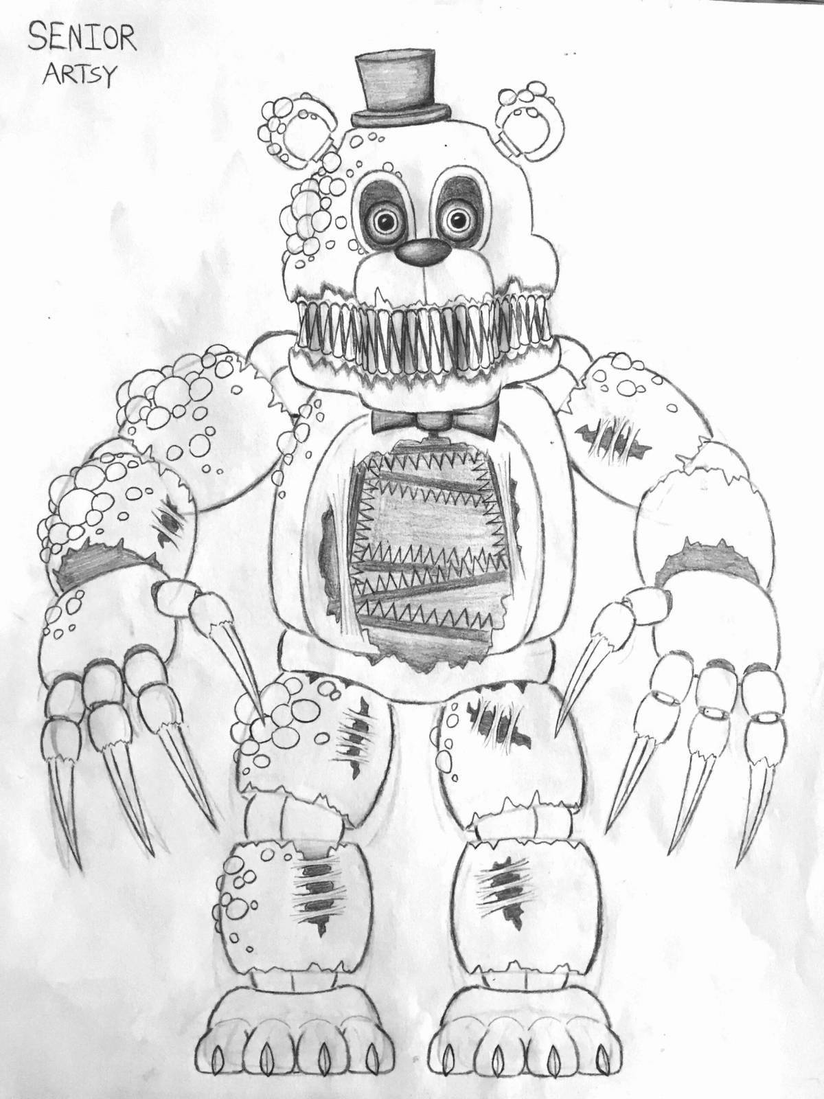 Nerving freddy nightmare coloring book