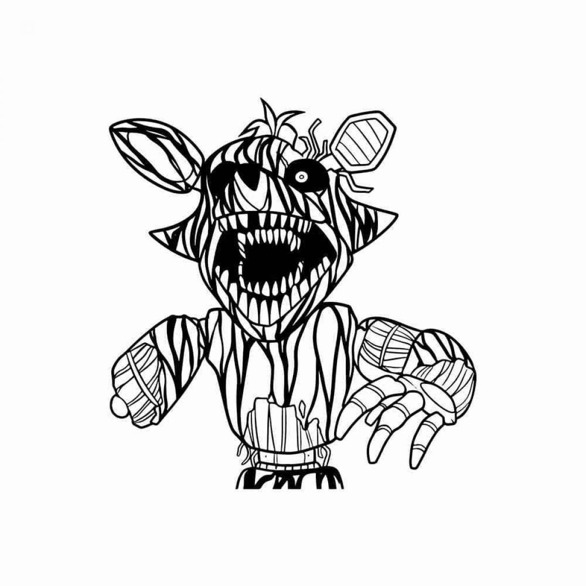 Unwanted freddy nightmare coloring page