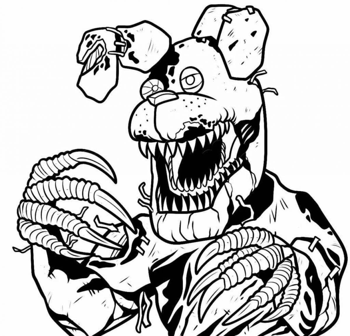 Photo Unfriendly freddy nightmare coloring book