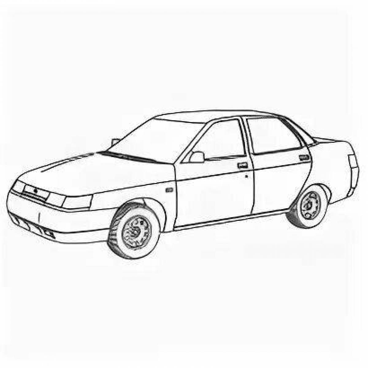 Outstanding vaz 2110 coloring book