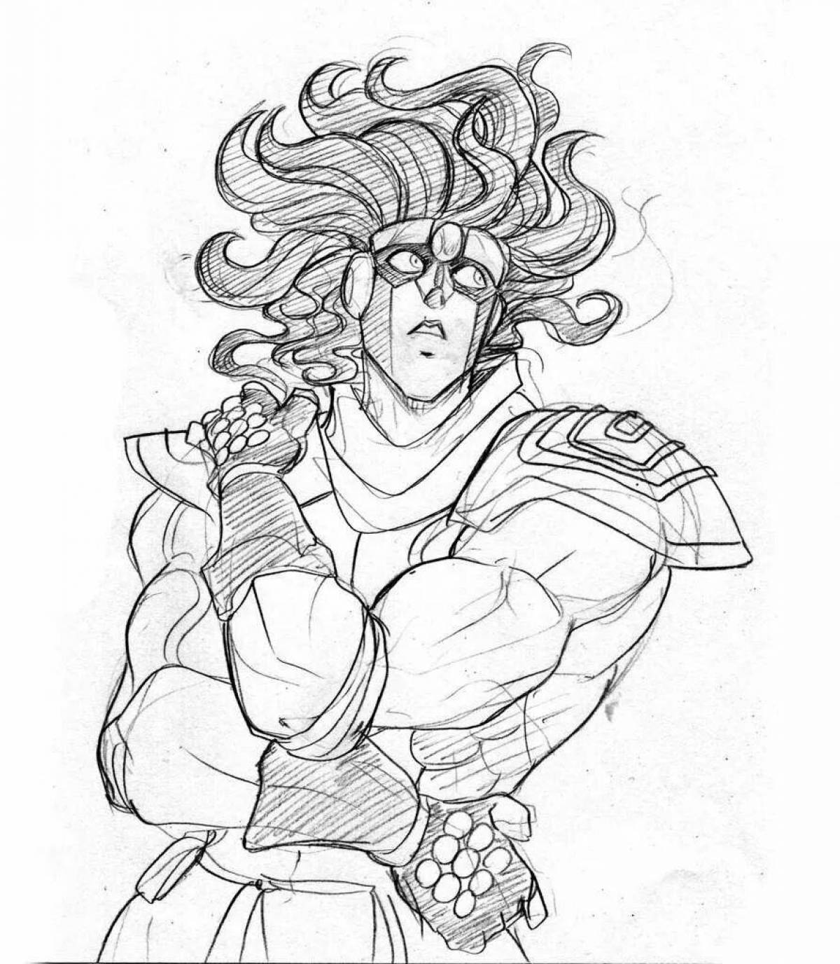 Exquisite coloring star platinum