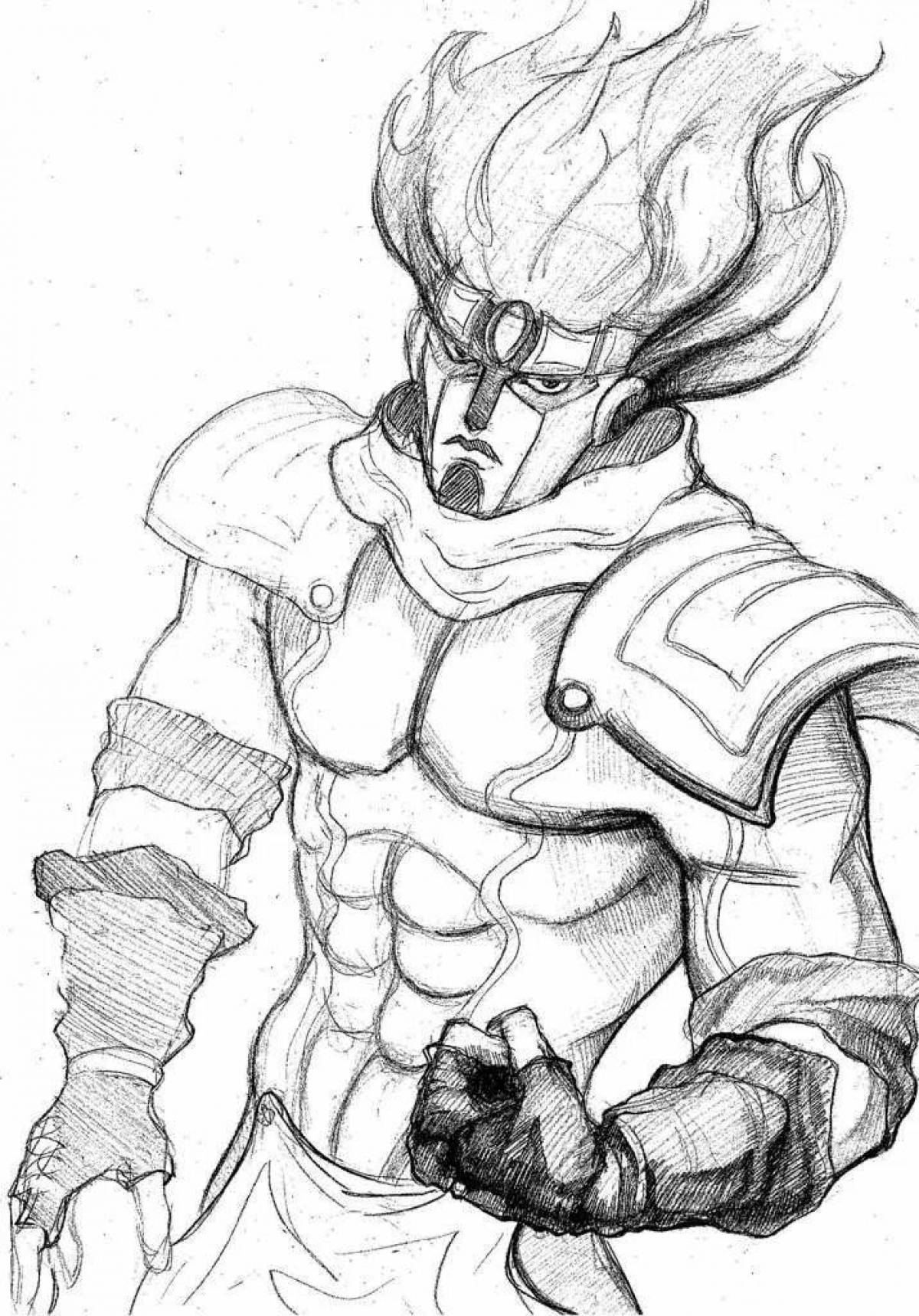 Perfect coloring page star platinum