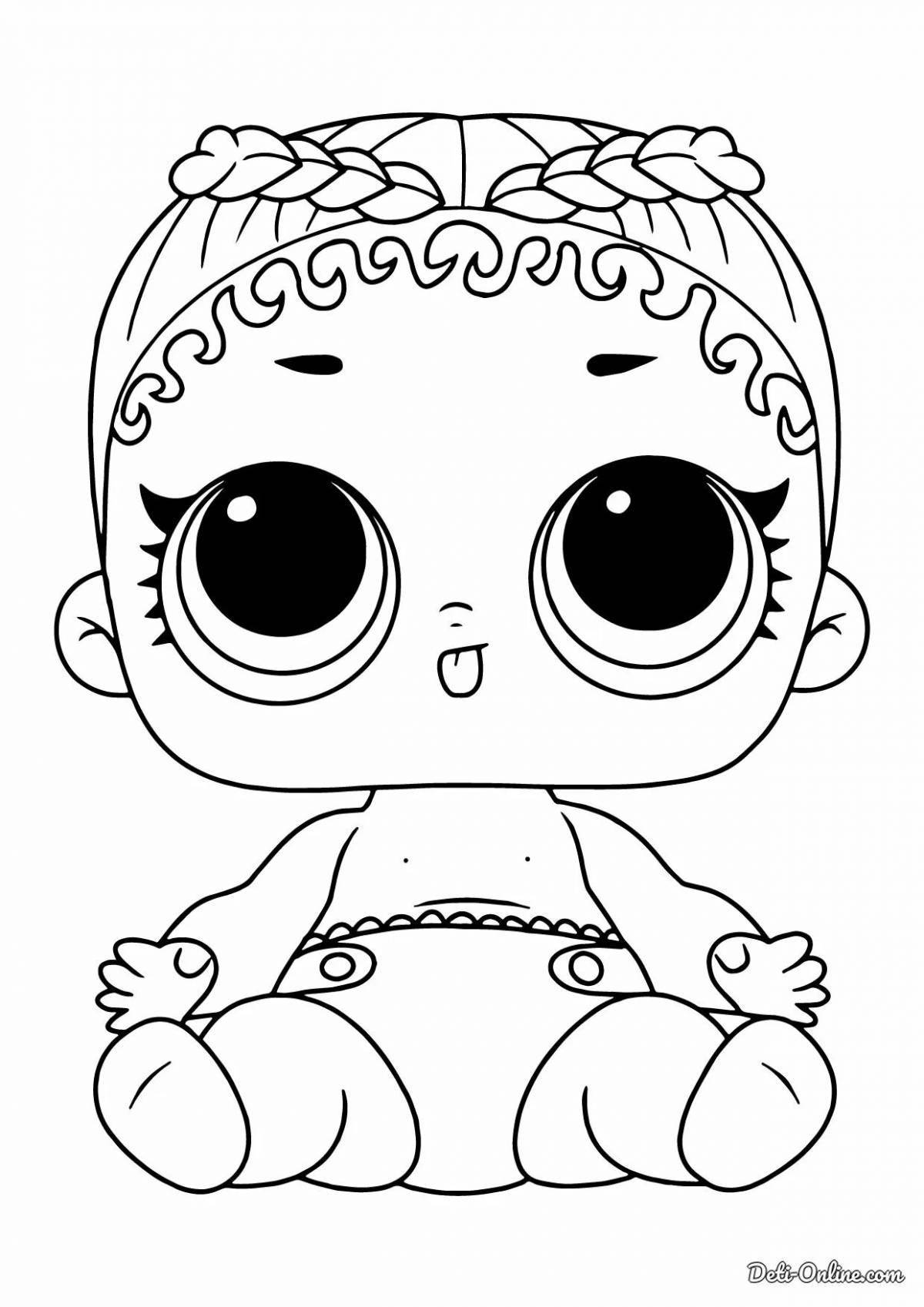 Adorable lol baby coloring doll