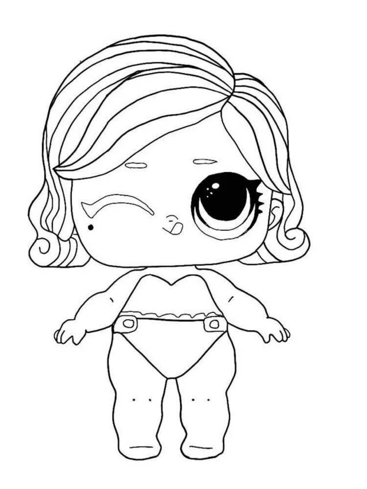 Charming lol baby doll coloring book