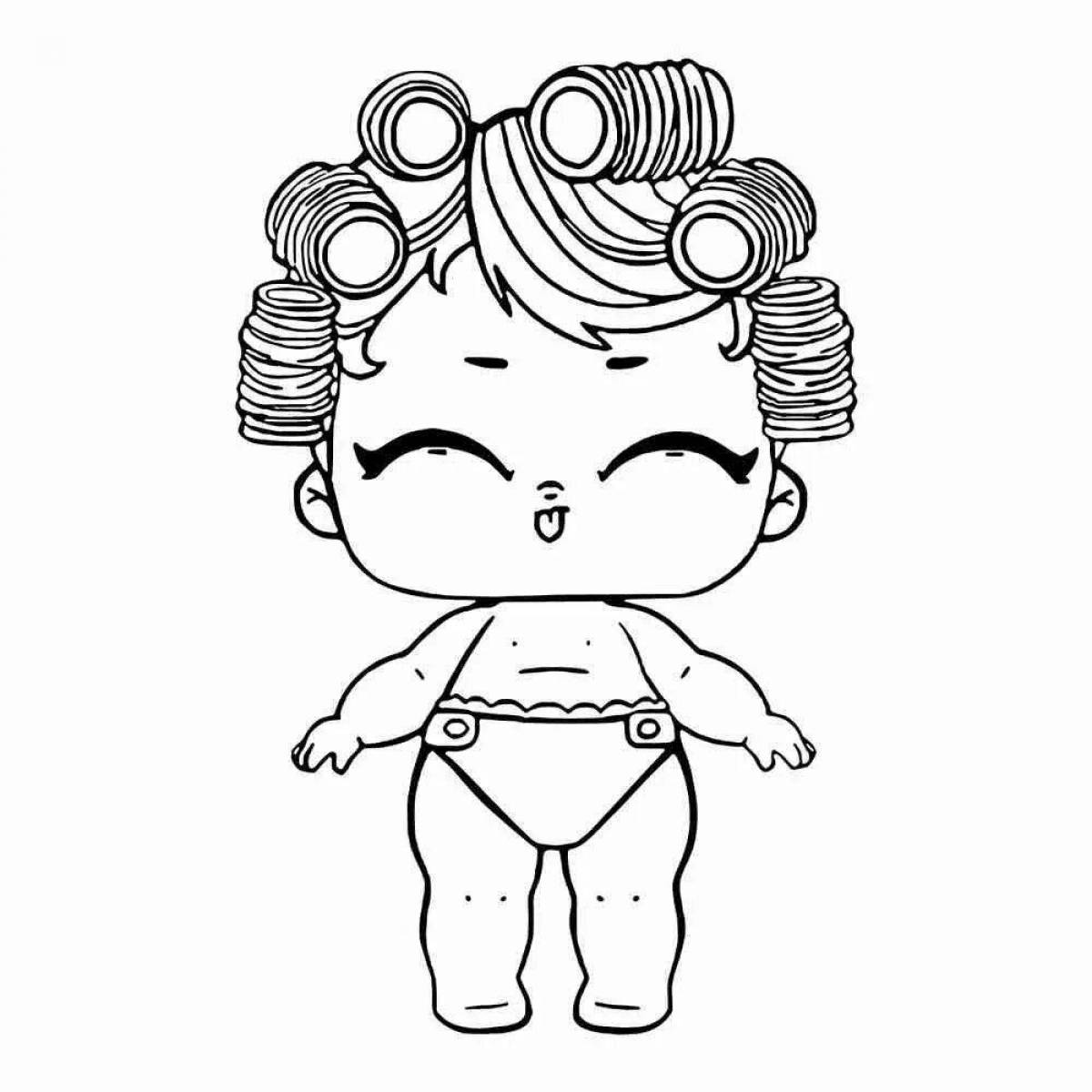 Lovely lol baby coloring doll
