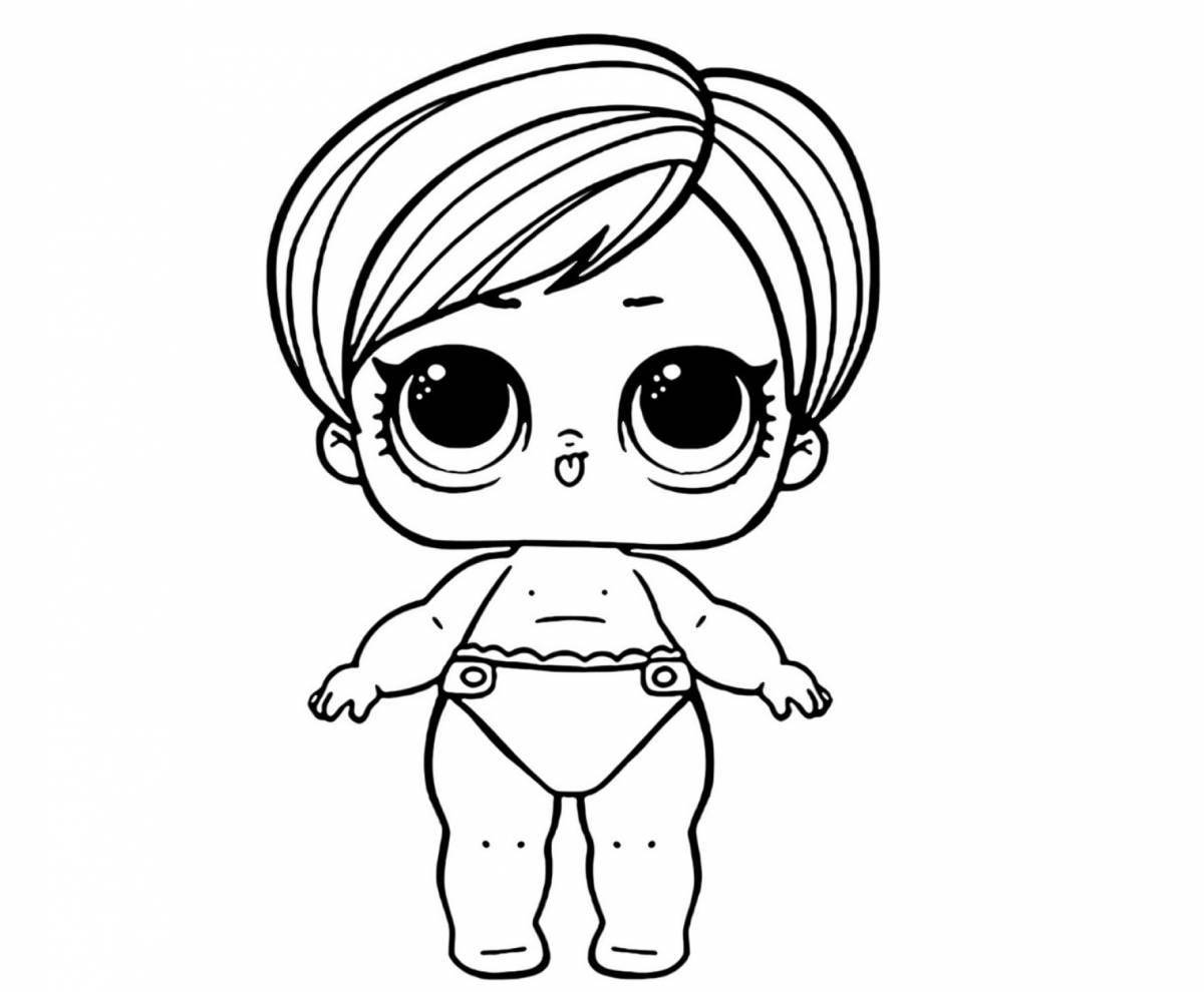 Fine coloring doll lol baby