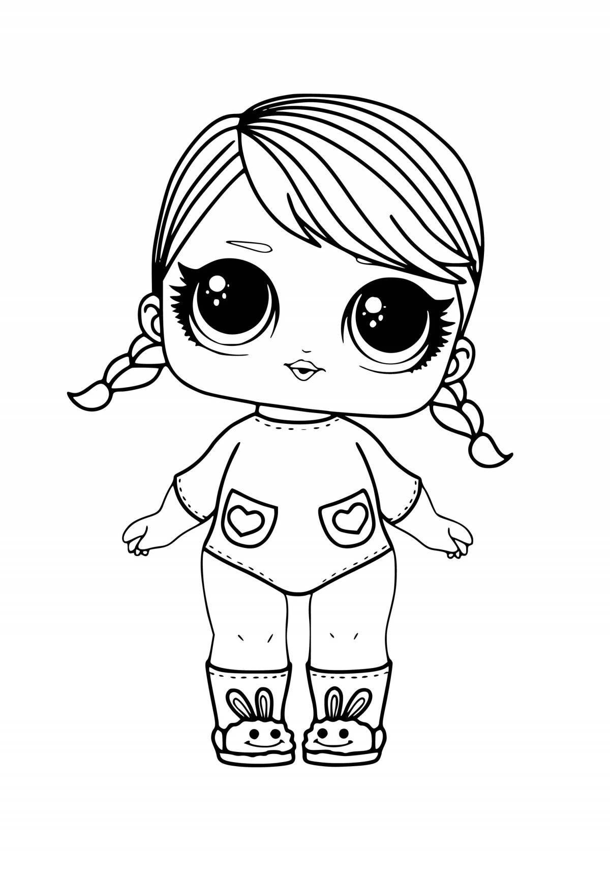 Radiant coloring page doll lol baby
