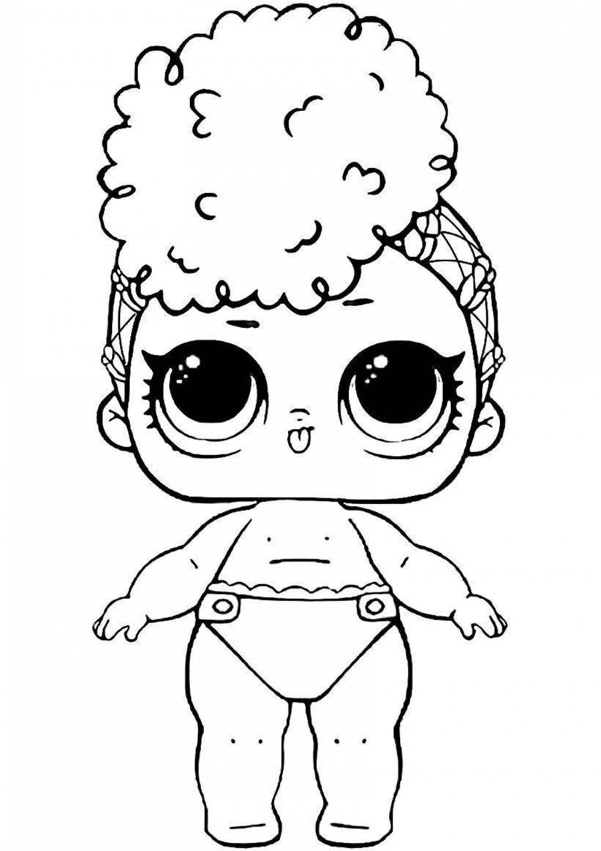 Cute lol baby coloring doll