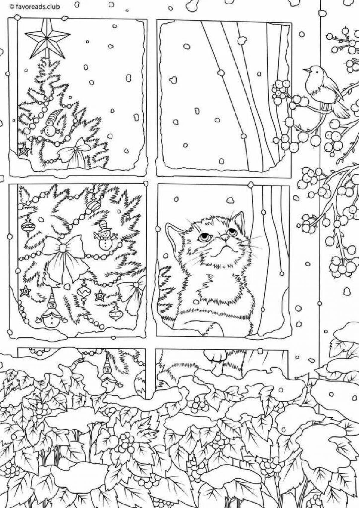 A fun Christmas coloring book for adults
