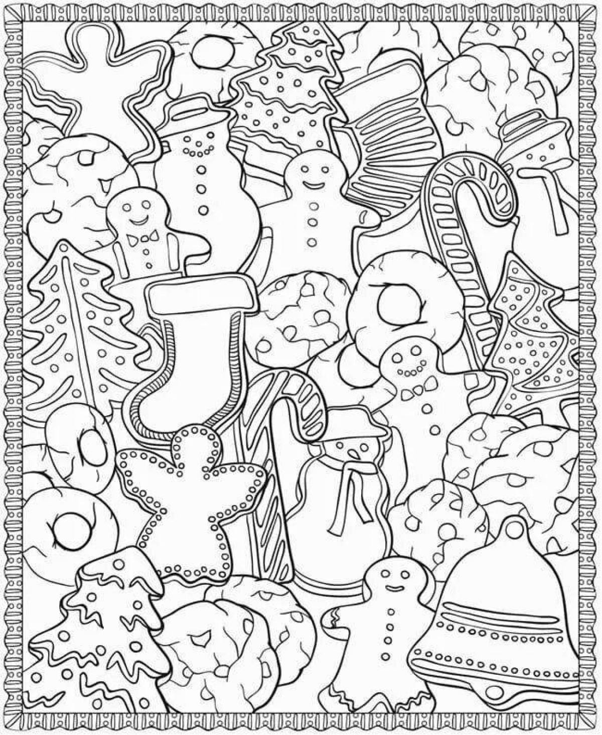 Glorious Christmas coloring book for adults