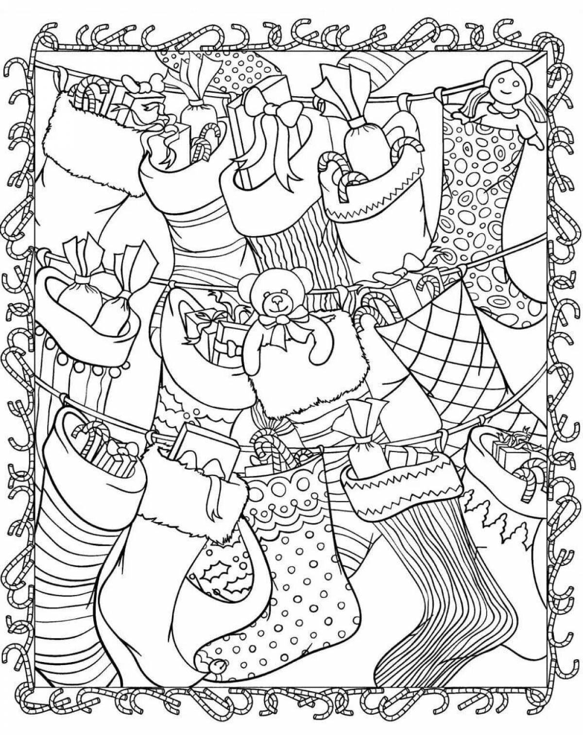 Christmas coloring book for adults